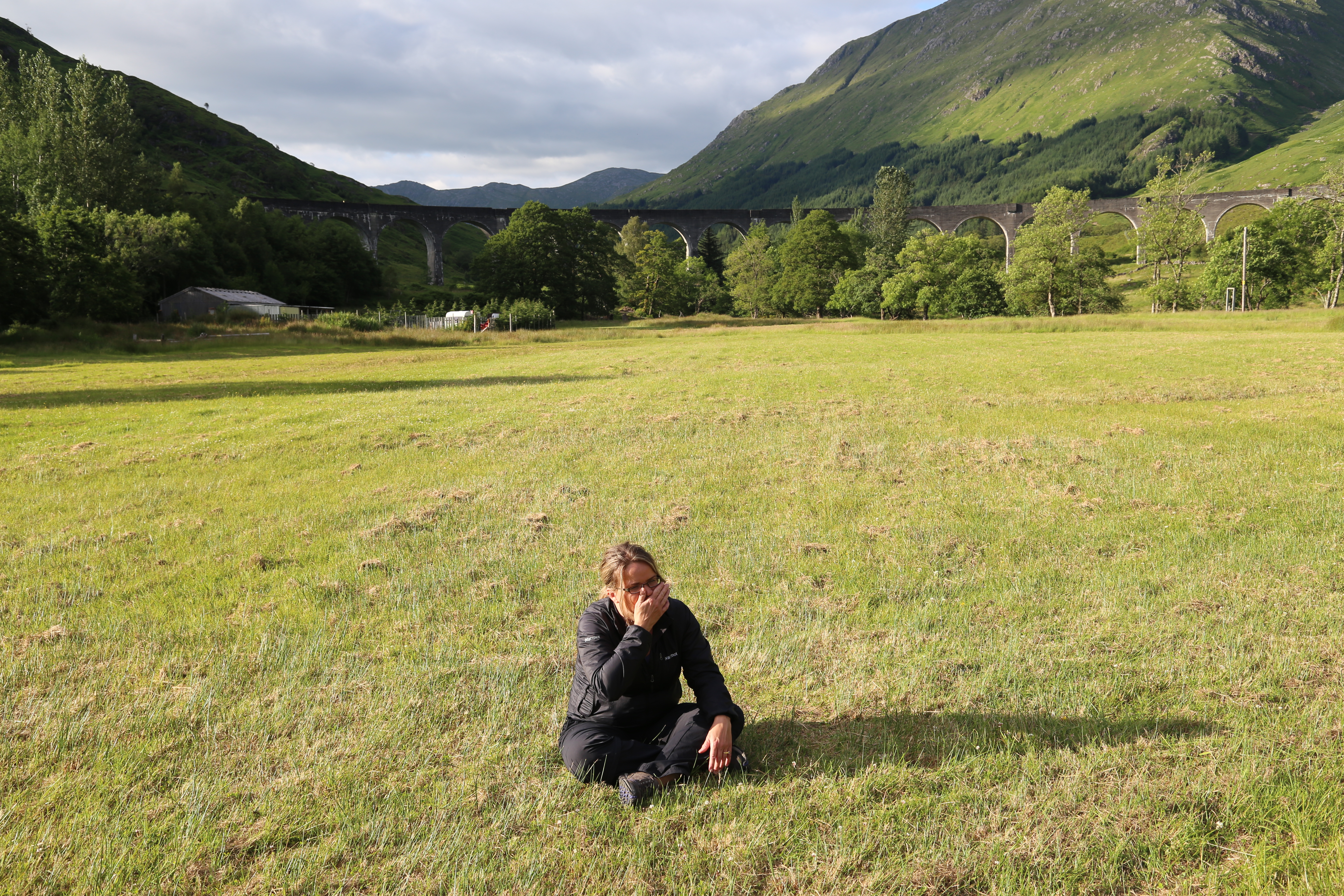 2014 Europe Trip Day 26 - Scotland (Ardachy House Yurt, Heilan' Coo, Fionnphort-Iona Ferry, Iona Nunnery, Iona Abbey (Britain Christianity Birthplace), Scottish Heather, Tobermory-Kilchoan Ferry, Castle Tioram, Glenfinnan Monument, Biting Midges!)