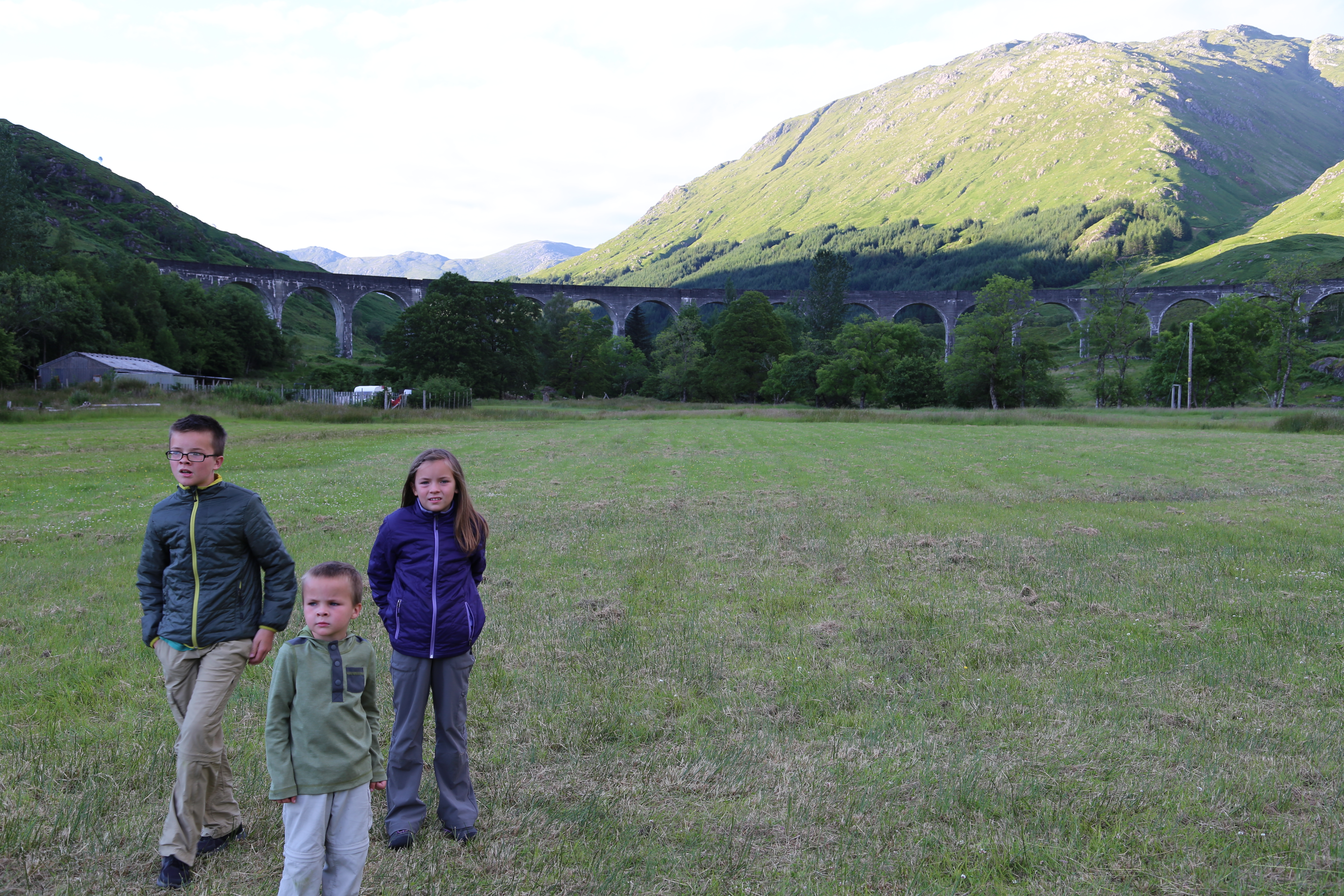 2014 Europe Trip Day 26 - Scotland (Ardachy House Yurt, Heilan' Coo, Fionnphort-Iona Ferry, Iona Nunnery, Iona Abbey (Britain Christianity Birthplace), Scottish Heather, Tobermory-Kilchoan Ferry, Castle Tioram, Glenfinnan Monument, Biting Midges!)