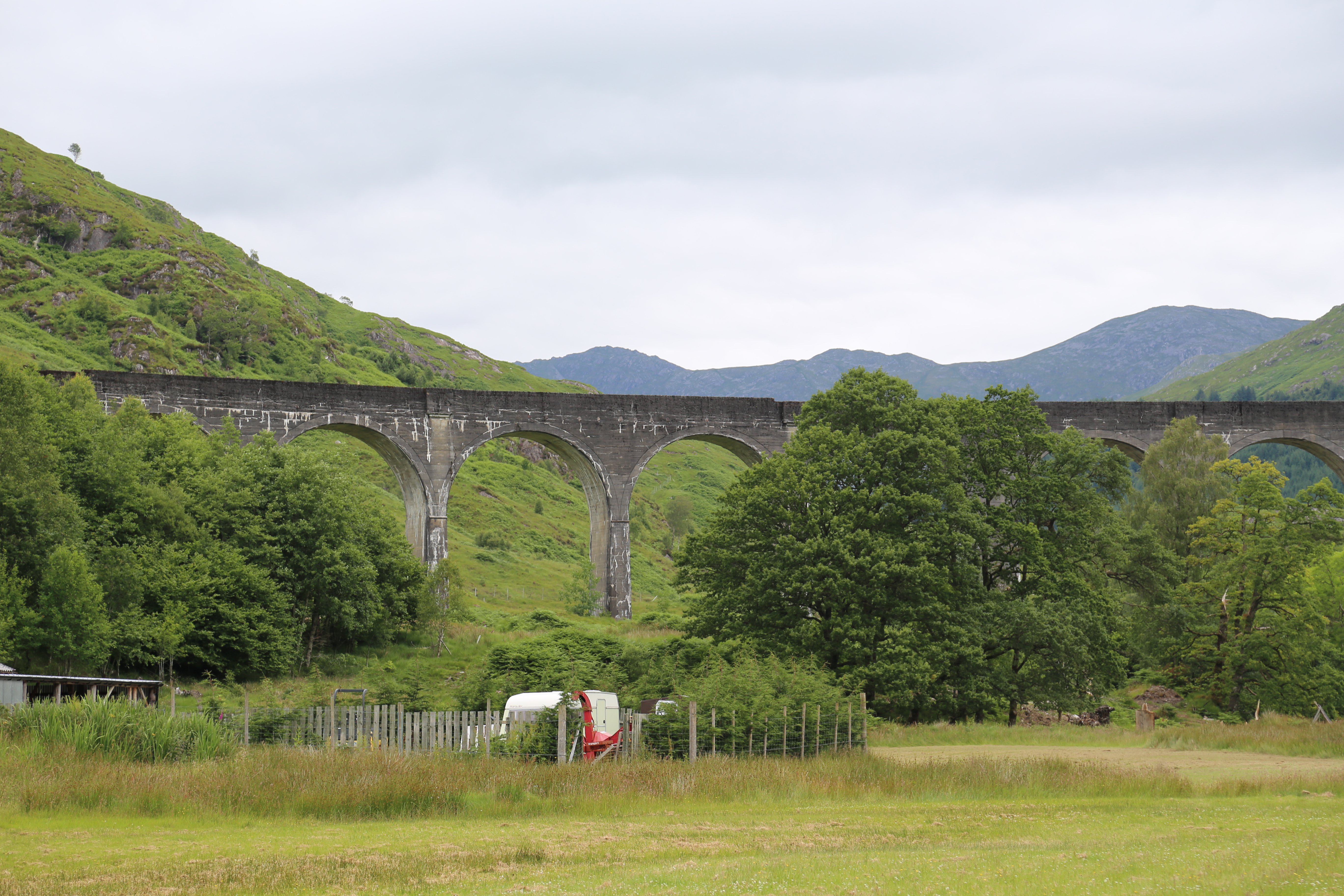 2014 Europe Trip Day 27 - Scotland (Muesli, Hogwarts Express Train (Jacobite Steam Train, Glenfinnan Viaduct), Fort William, Ben Nevis, Highland Bagpiper, Eilean Donan Castle, Isle of Skye, Portree, Old Man of Storr, Kilt Rock, Uig, Quiraing, Peat Fields)