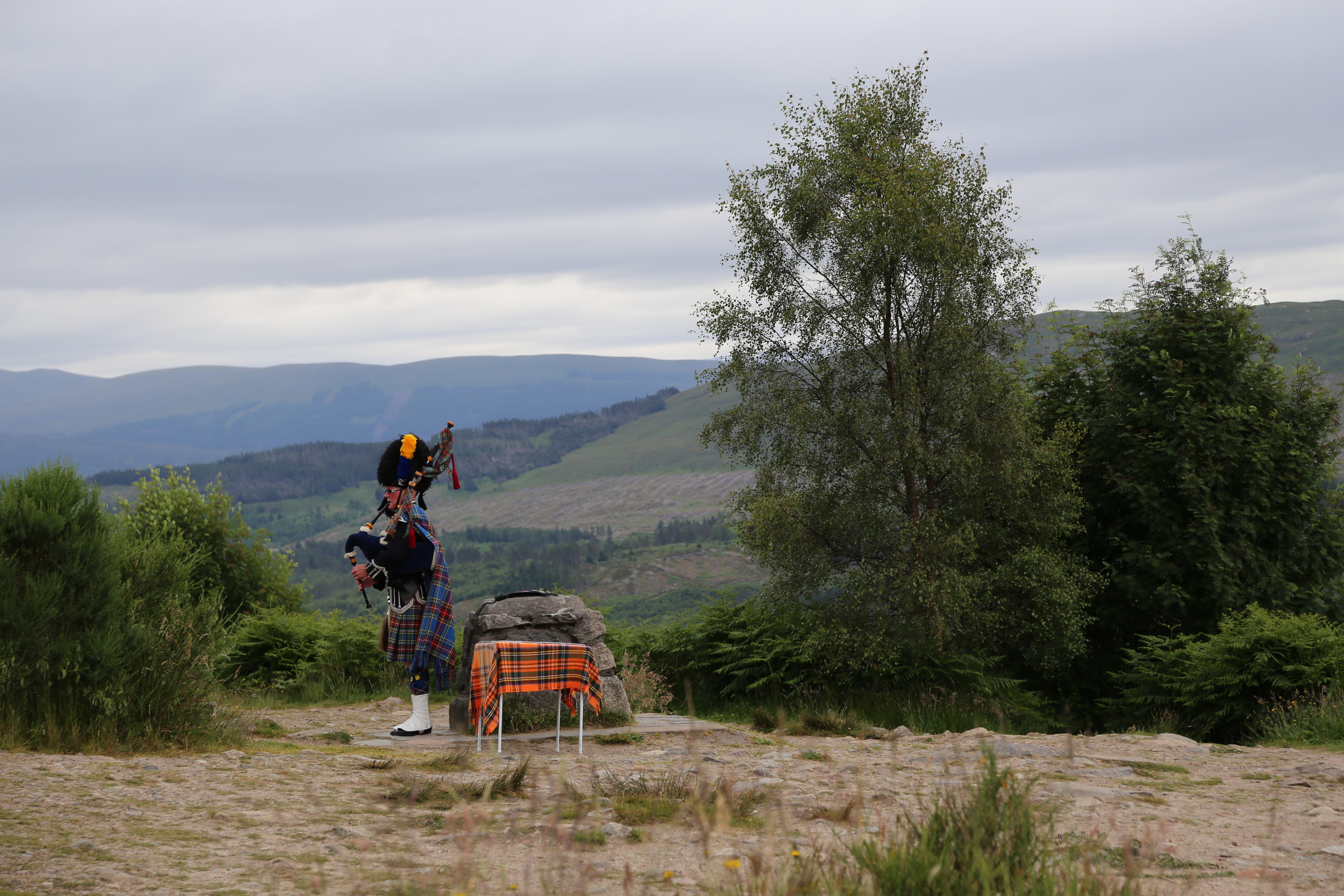 2014 Europe Trip Day 27 - Scotland (Muesli, Hogwarts Express Train (Jacobite Steam Train, Glenfinnan Viaduct), Fort William, Ben Nevis, Highland Bagpiper, Eilean Donan Castle, Isle of Skye, Portree, Old Man of Storr, Kilt Rock, Uig, Quiraing, Peat Fields)