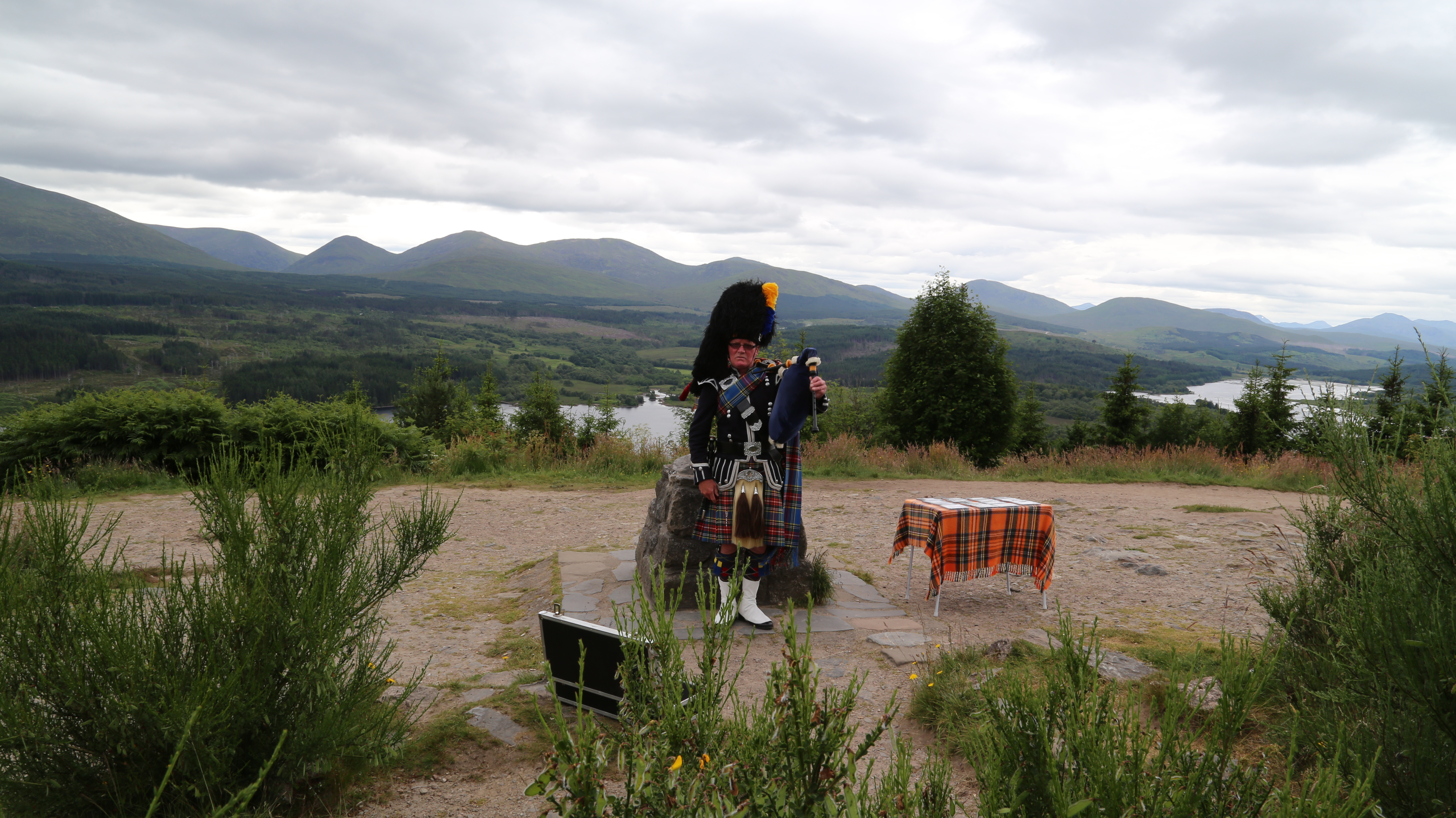 2014 Europe Trip Day 27 - Scotland (Muesli, Hogwarts Express Train (Jacobite Steam Train, Glenfinnan Viaduct), Fort William, Ben Nevis, Highland Bagpiper, Eilean Donan Castle, Isle of Skye, Portree, Old Man of Storr, Kilt Rock, Uig, Quiraing, Peat Fields)