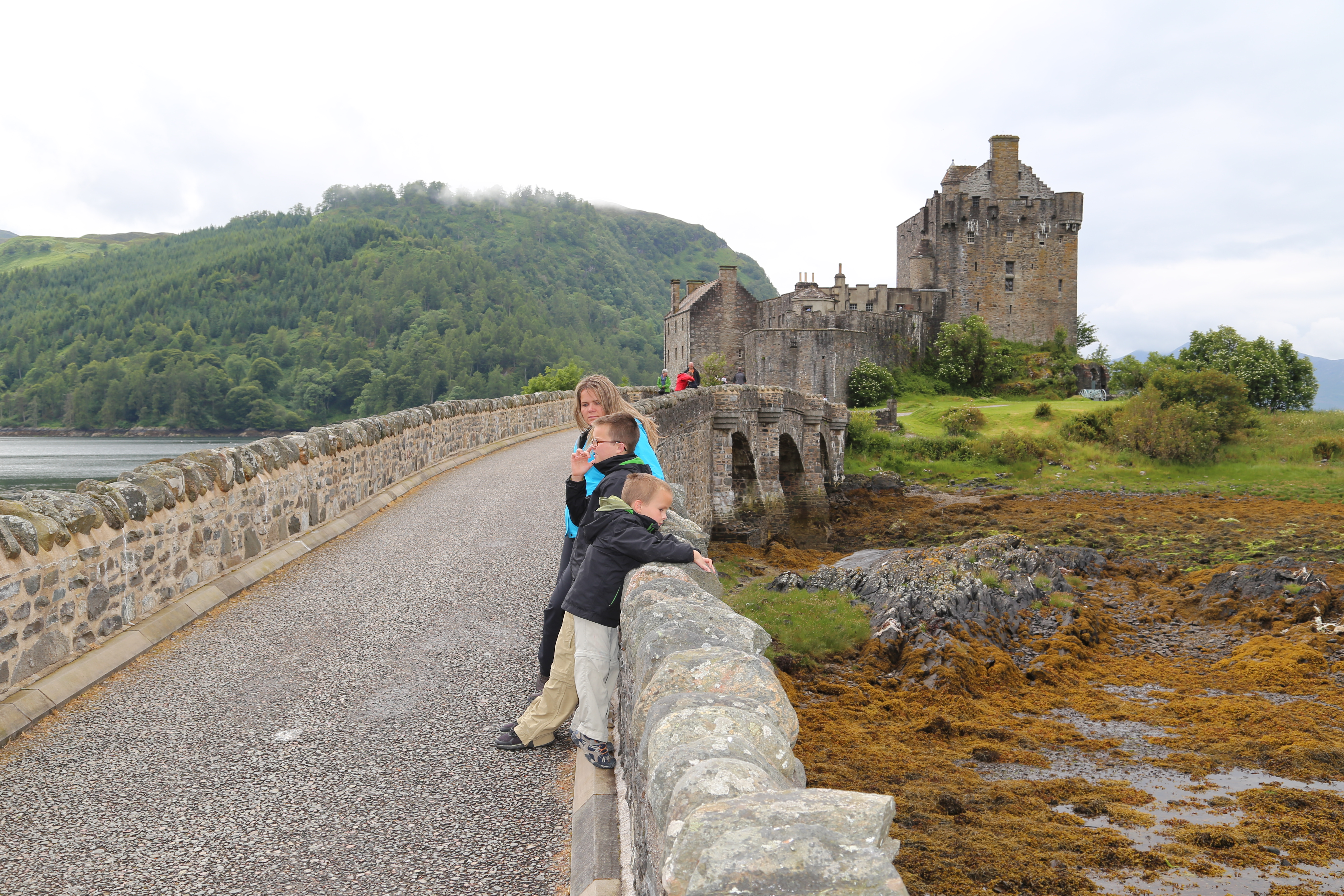 2014 Europe Trip Day 27 - Scotland (Muesli, Hogwarts Express Train (Jacobite Steam Train, Glenfinnan Viaduct), Fort William, Ben Nevis, Highland Bagpiper, Eilean Donan Castle, Isle of Skye, Portree, Old Man of Storr, Kilt Rock, Uig, Quiraing, Peat Fields)