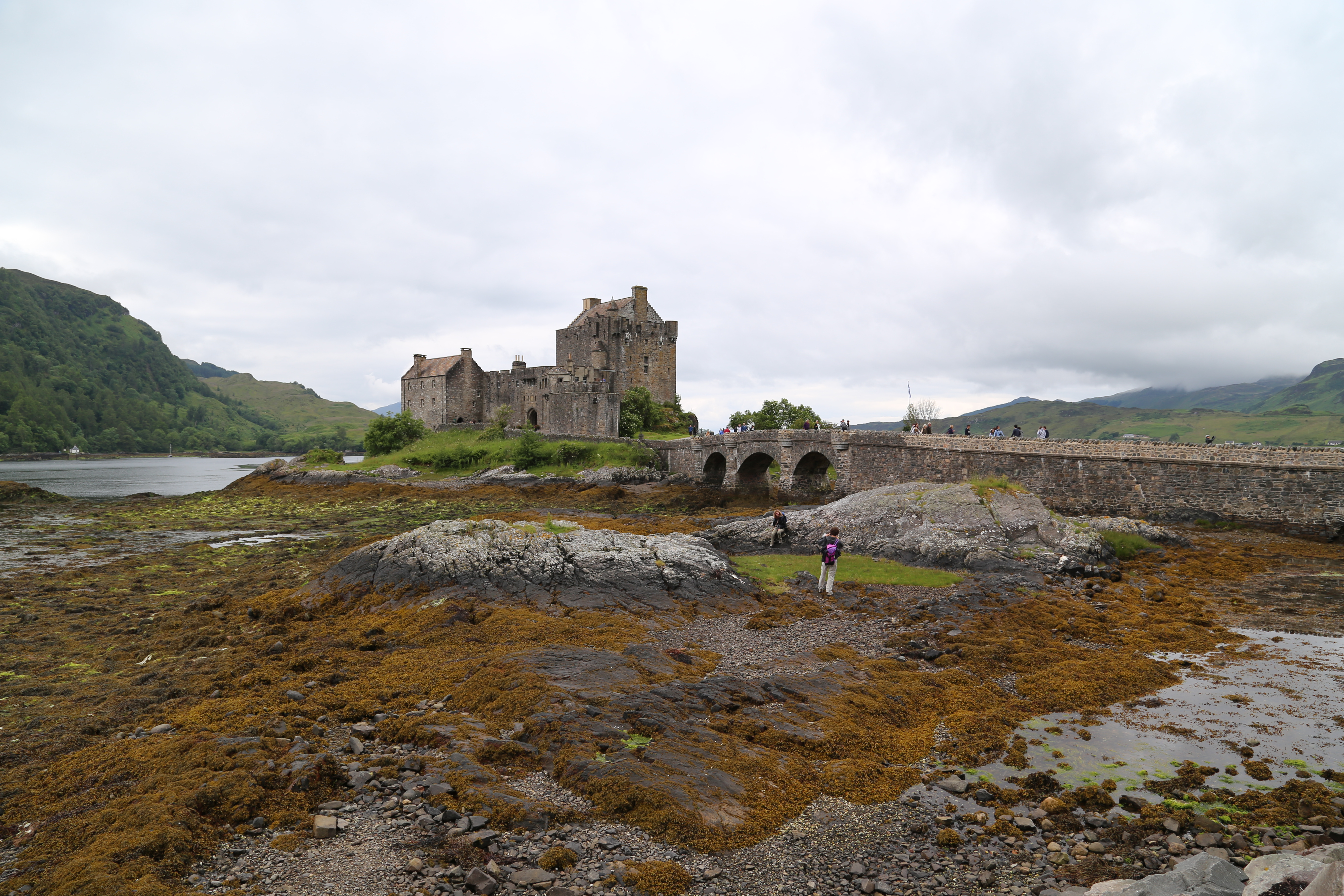 2014 Europe Trip Day 27 - Scotland (Muesli, Hogwarts Express Train (Jacobite Steam Train, Glenfinnan Viaduct), Fort William, Ben Nevis, Highland Bagpiper, Eilean Donan Castle, Isle of Skye, Portree, Old Man of Storr, Kilt Rock, Uig, Quiraing, Peat Fields)