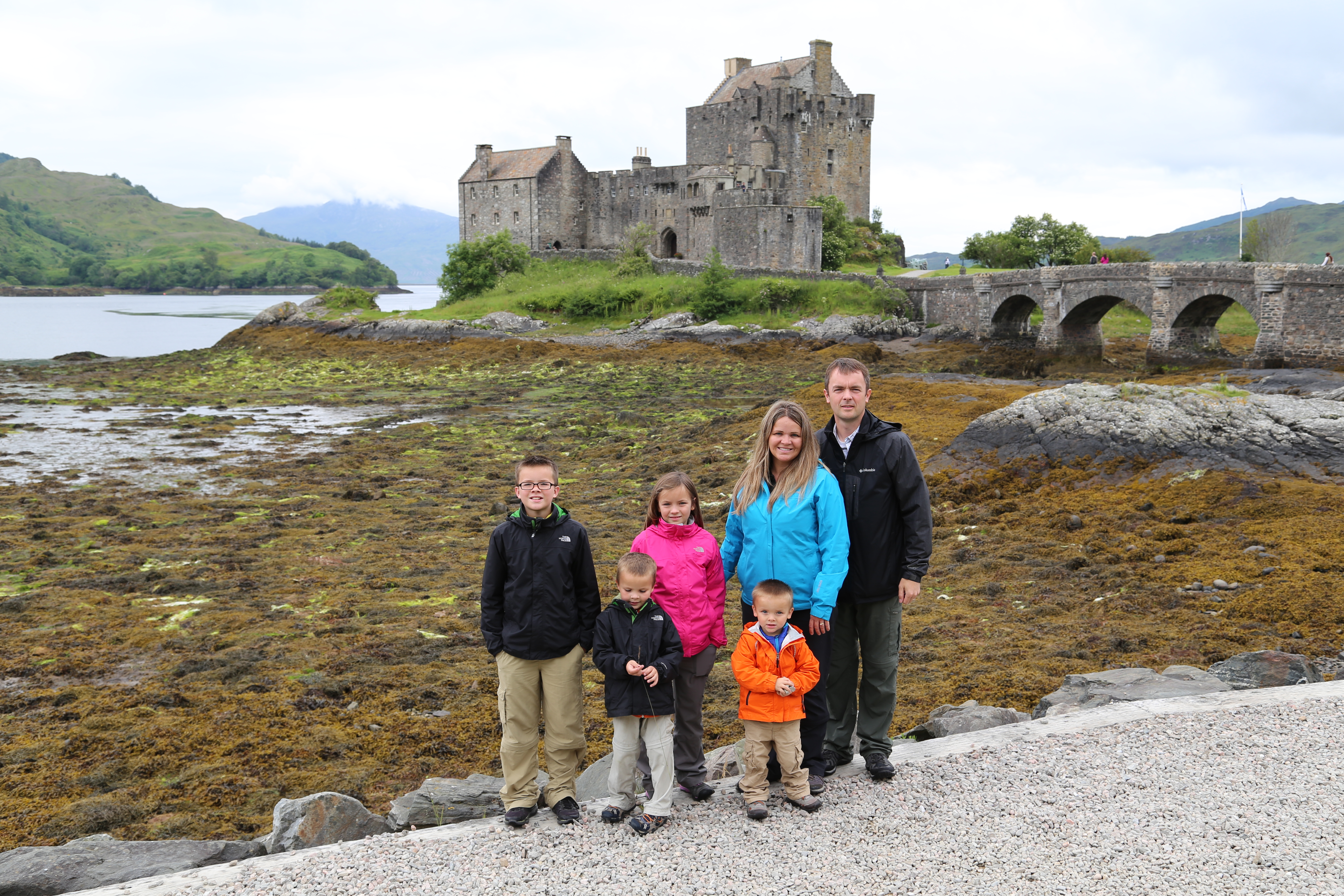 2014 Europe Trip Day 27 - Scotland (Muesli, Hogwarts Express Train (Jacobite Steam Train, Glenfinnan Viaduct), Fort William, Ben Nevis, Highland Bagpiper, Eilean Donan Castle, Isle of Skye, Portree, Old Man of Storr, Kilt Rock, Uig, Quiraing, Peat Fields)