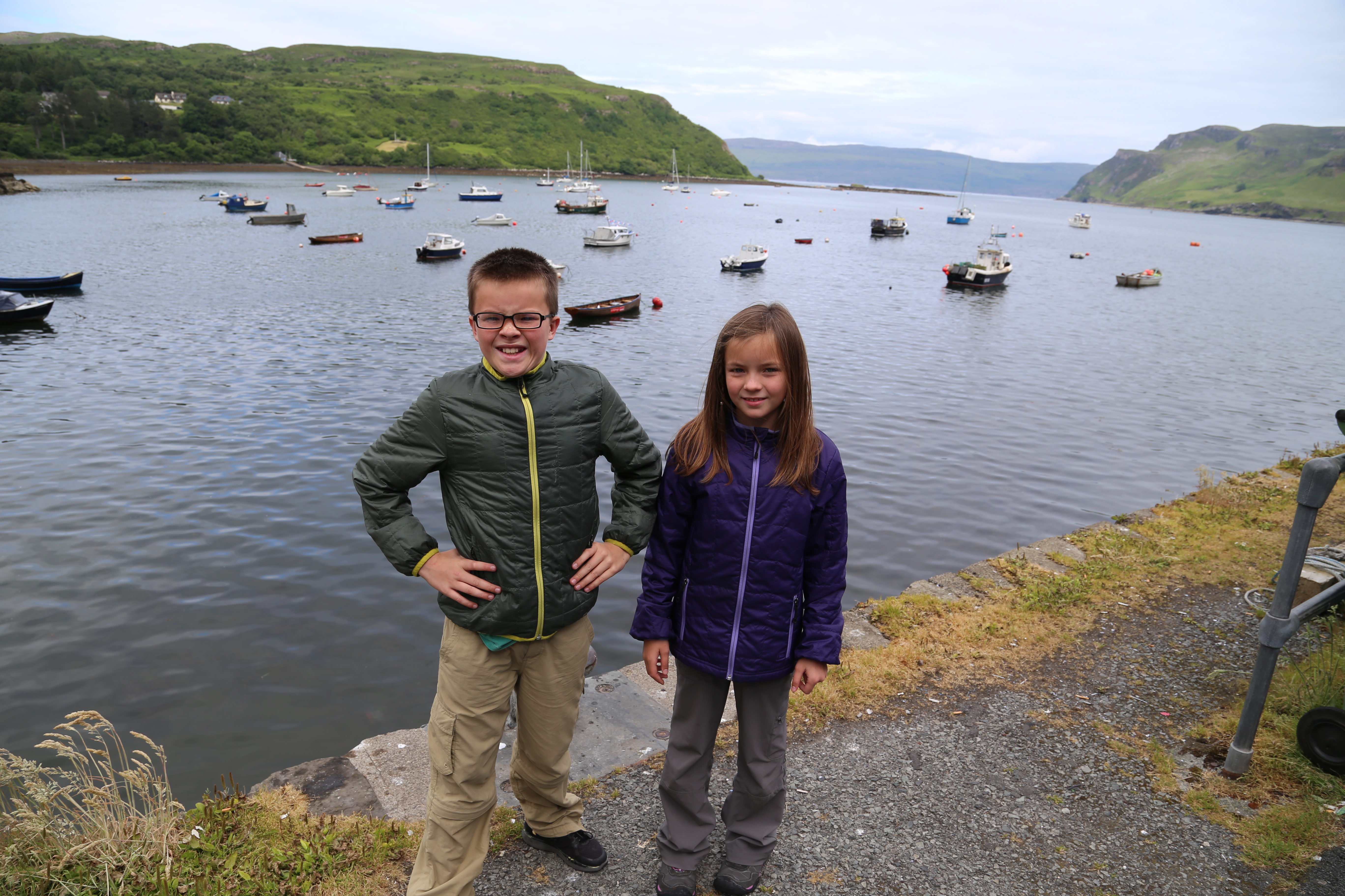 2014 Europe Trip Day 27 - Scotland (Muesli, Hogwarts Express Train (Jacobite Steam Train, Glenfinnan Viaduct), Fort William, Ben Nevis, Highland Bagpiper, Eilean Donan Castle, Isle of Skye, Portree, Old Man of Storr, Kilt Rock, Uig, Quiraing, Peat Fields)