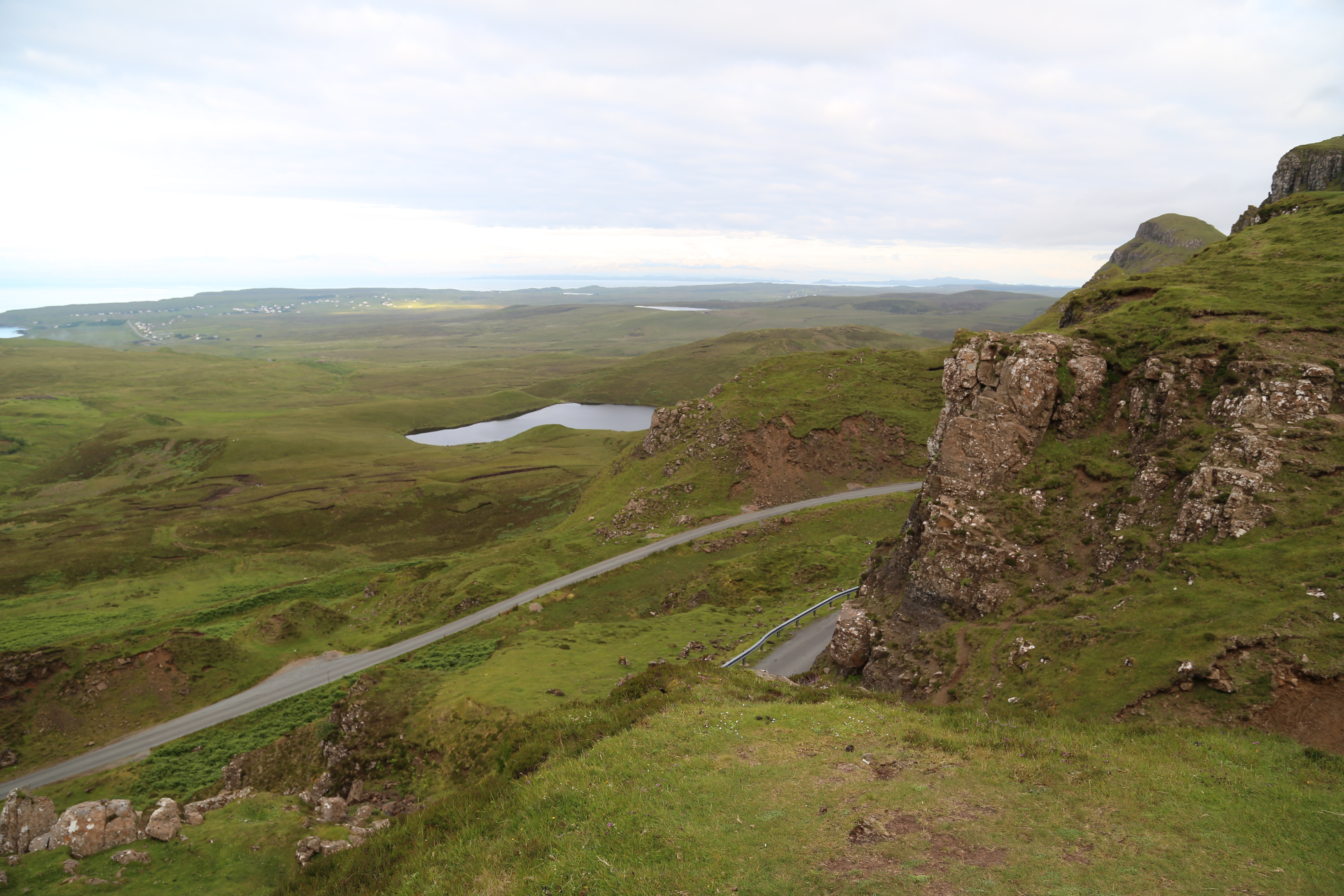 2014 Europe Trip Day 27 - Scotland (Muesli, Hogwarts Express Train (Jacobite Steam Train, Glenfinnan Viaduct), Fort William, Ben Nevis, Highland Bagpiper, Eilean Donan Castle, Isle of Skye, Portree, Old Man of Storr, Kilt Rock, Uig, Quiraing, Peat Fields)