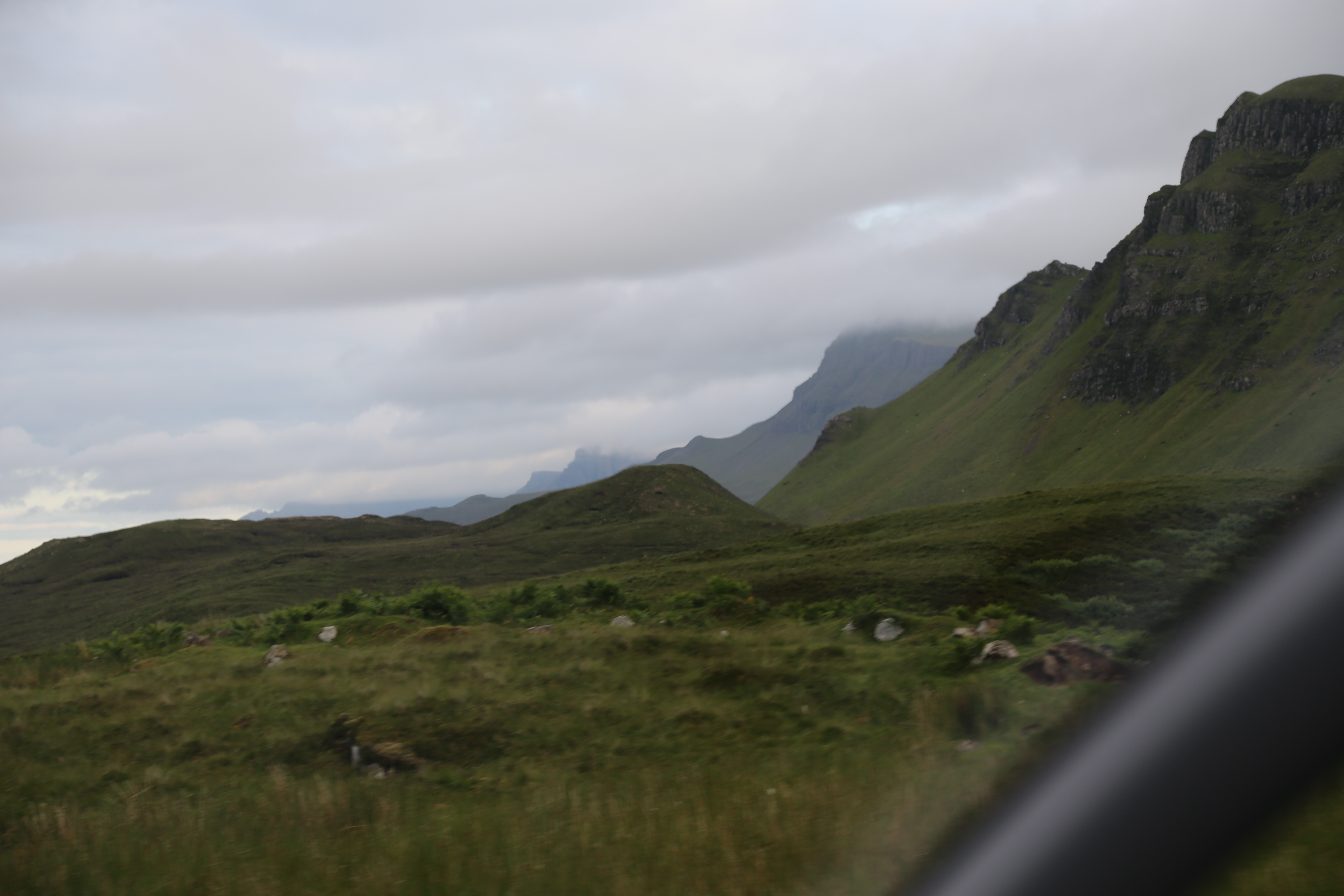 2014 Europe Trip Day 27 - Scotland (Muesli, Hogwarts Express Train (Jacobite Steam Train, Glenfinnan Viaduct), Fort William, Ben Nevis, Highland Bagpiper, Eilean Donan Castle, Isle of Skye, Portree, Old Man of Storr, Kilt Rock, Uig, Quiraing, Peat Fields)