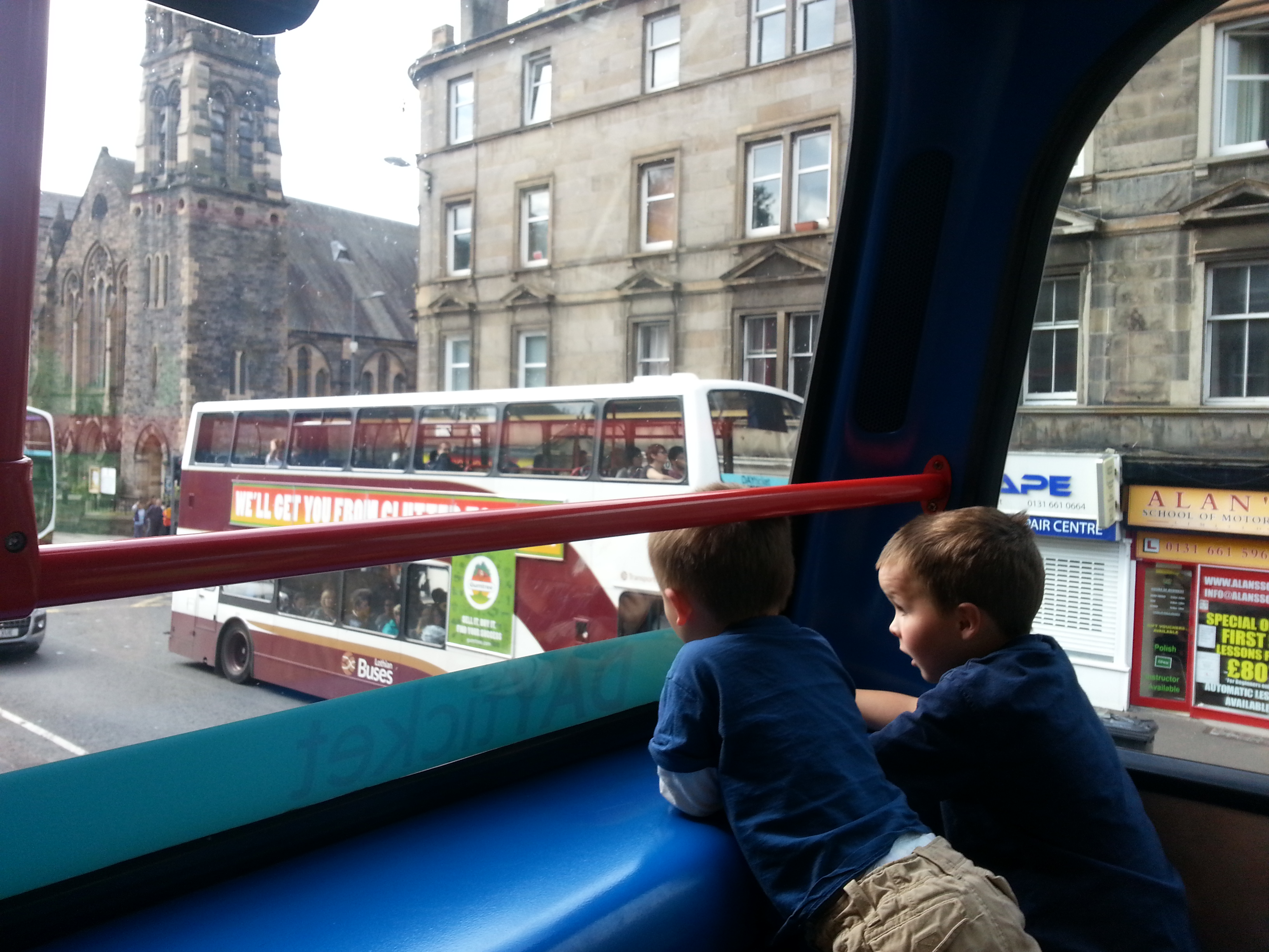 2014 Europe Trip Day 34 - Scotland (Edinburgh, The Royal Mile, Scottish Rain Spitting, Palace of Holyroodhouse (The Queen's Residence in Scotland), Whitfield Chapel (Duddingston Kirk), Duddingston Loch, Double Decker Bus, Mission Home, Half Pizza & Chips)