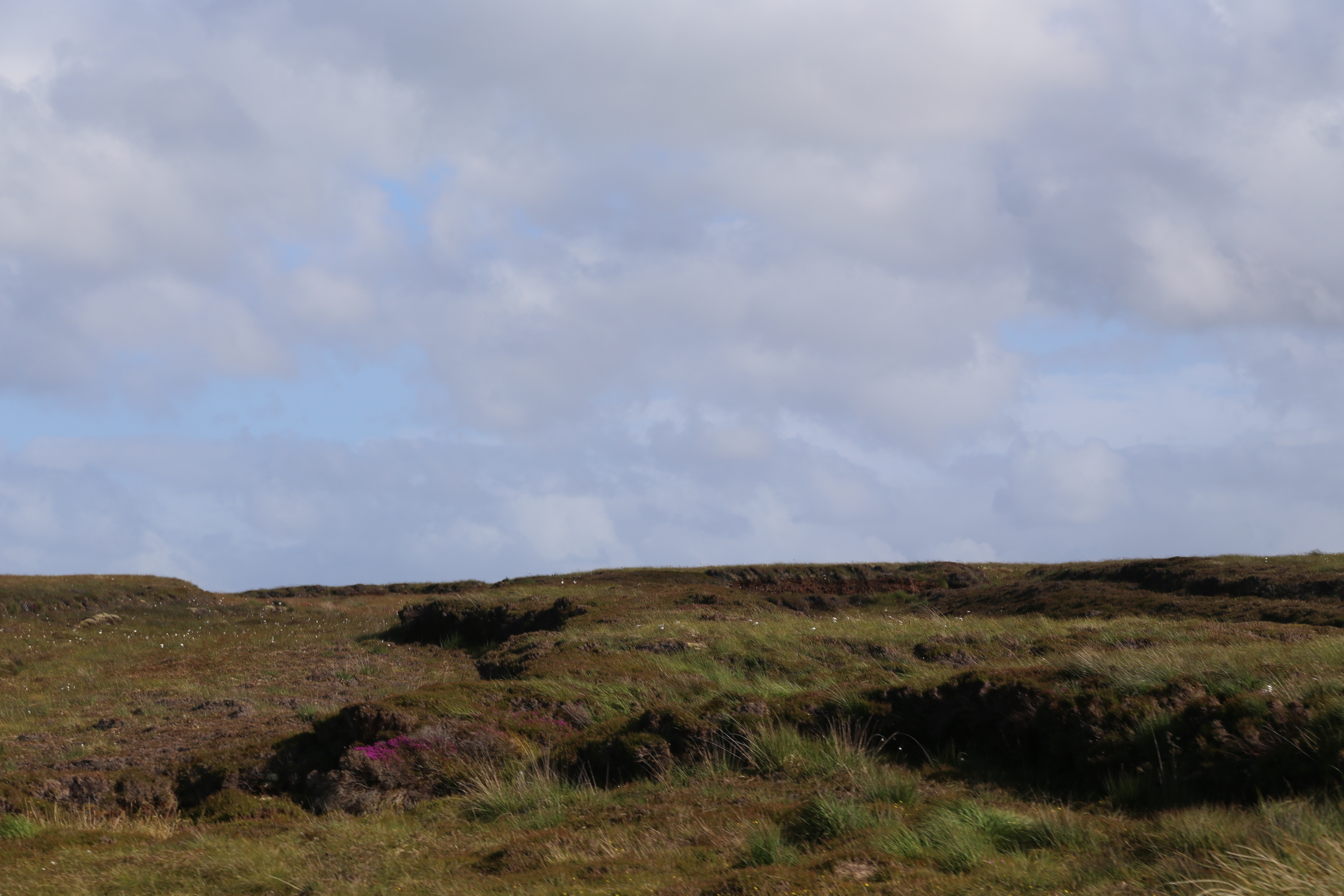 2014 Europe Trip Day 29 - Scotland (Callanish Standing Stones, Dun Carloway Broch, Gearrannan Blackhouse Village, Harris Tweed Weaving Loom, Dailbeag Beach, Arnol Black House, Breanish Tweed, Peat, Steinacleit, Bridge to Nowhere, Traigh Mhor, Rainbow)