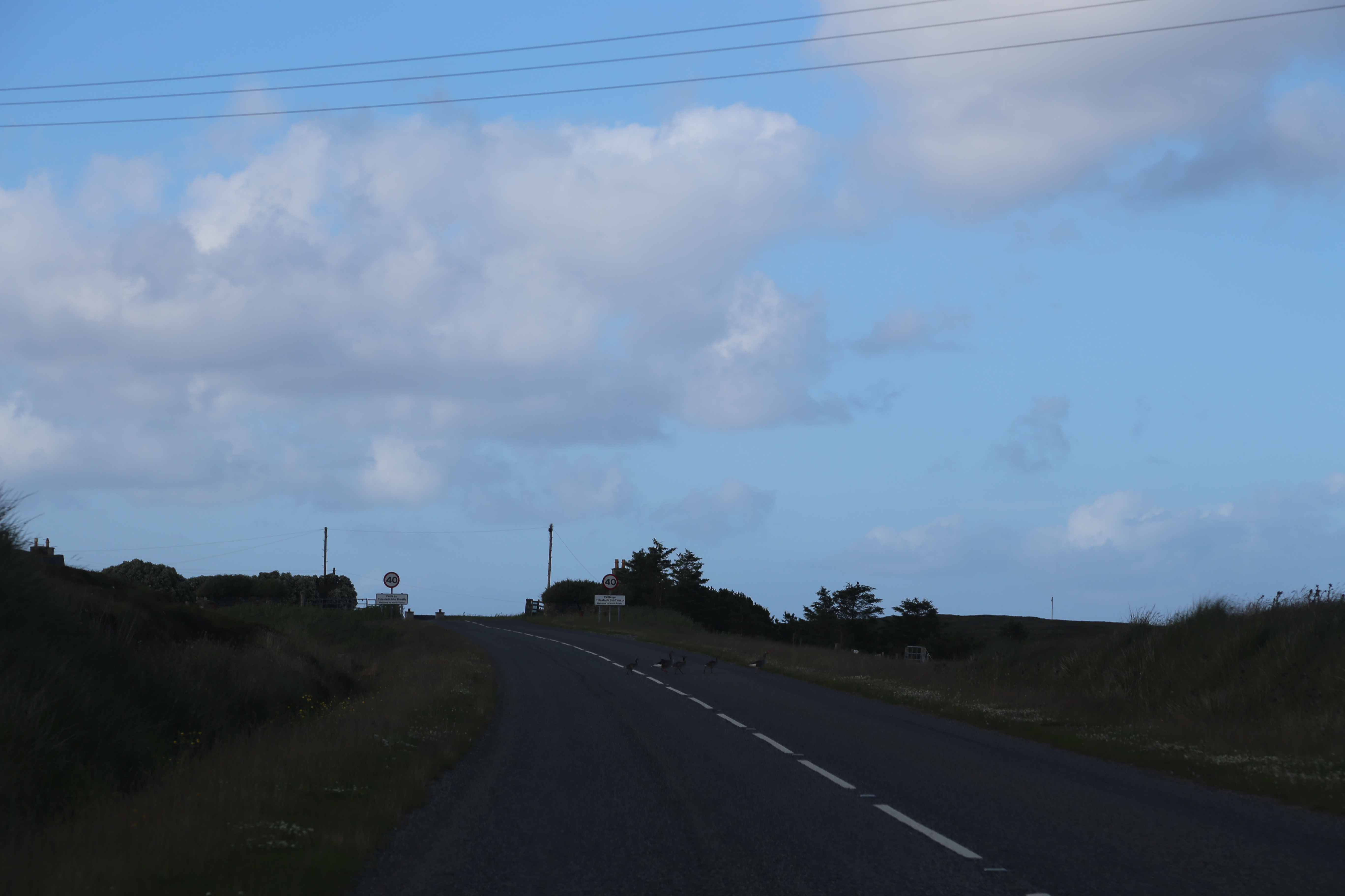 2014 Europe Trip Day 29 - Scotland (Callanish Standing Stones, Dun Carloway Broch, Gearrannan Blackhouse Village, Harris Tweed Weaving Loom, Dailbeag Beach, Arnol Black House, Breanish Tweed, Peat, Steinacleit, Bridge to Nowhere, Traigh Mhor, Rainbow)