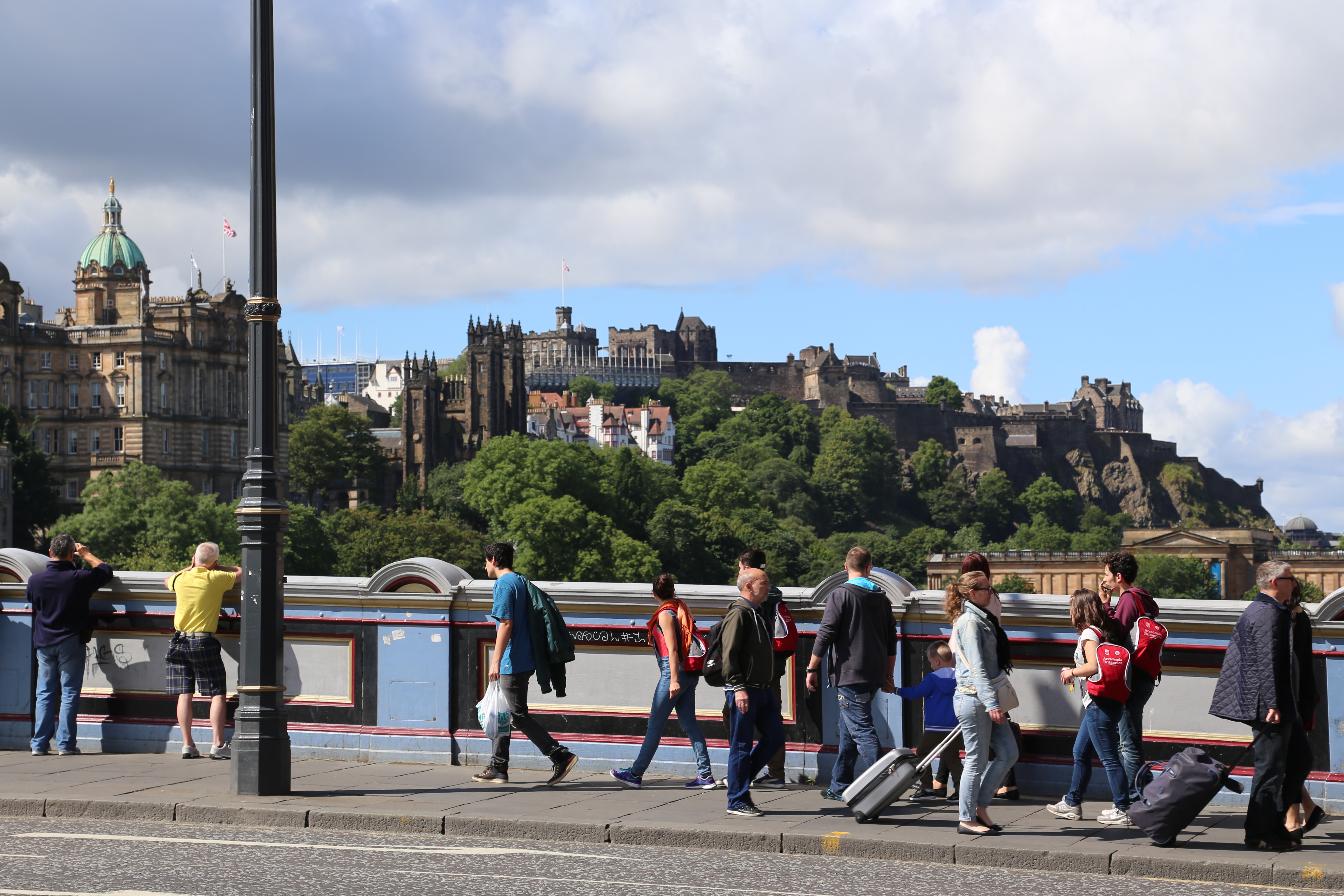 2014 Europe Trip Day 33 - Scotland (Edinburgh Street Buskers, High Street, Bagpipes, Edinburgh Castle, Camera Obscura & World of Illusions, St Giles' Cathedral, Indian Food, Scottish Thistle (National Flower), Scott Monument, Princes Street, Calton Hill)