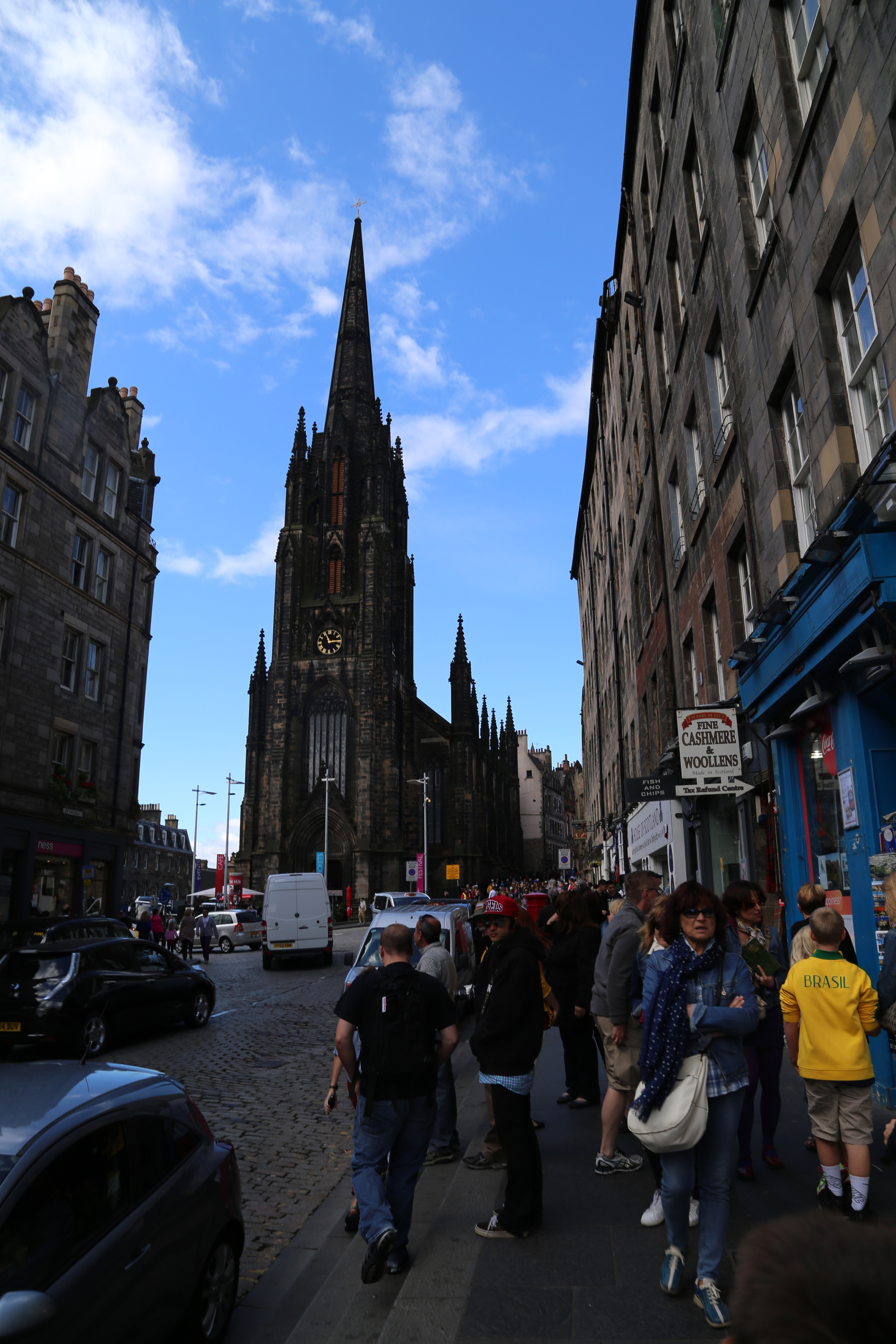 2014 Europe Trip Day 33 - Scotland (Edinburgh Street Buskers, High Street, Bagpipes, Edinburgh Castle, Camera Obscura & World of Illusions, St Giles' Cathedral, Indian Food, Scottish Thistle (National Flower), Scott Monument, Princes Street, Calton Hill)