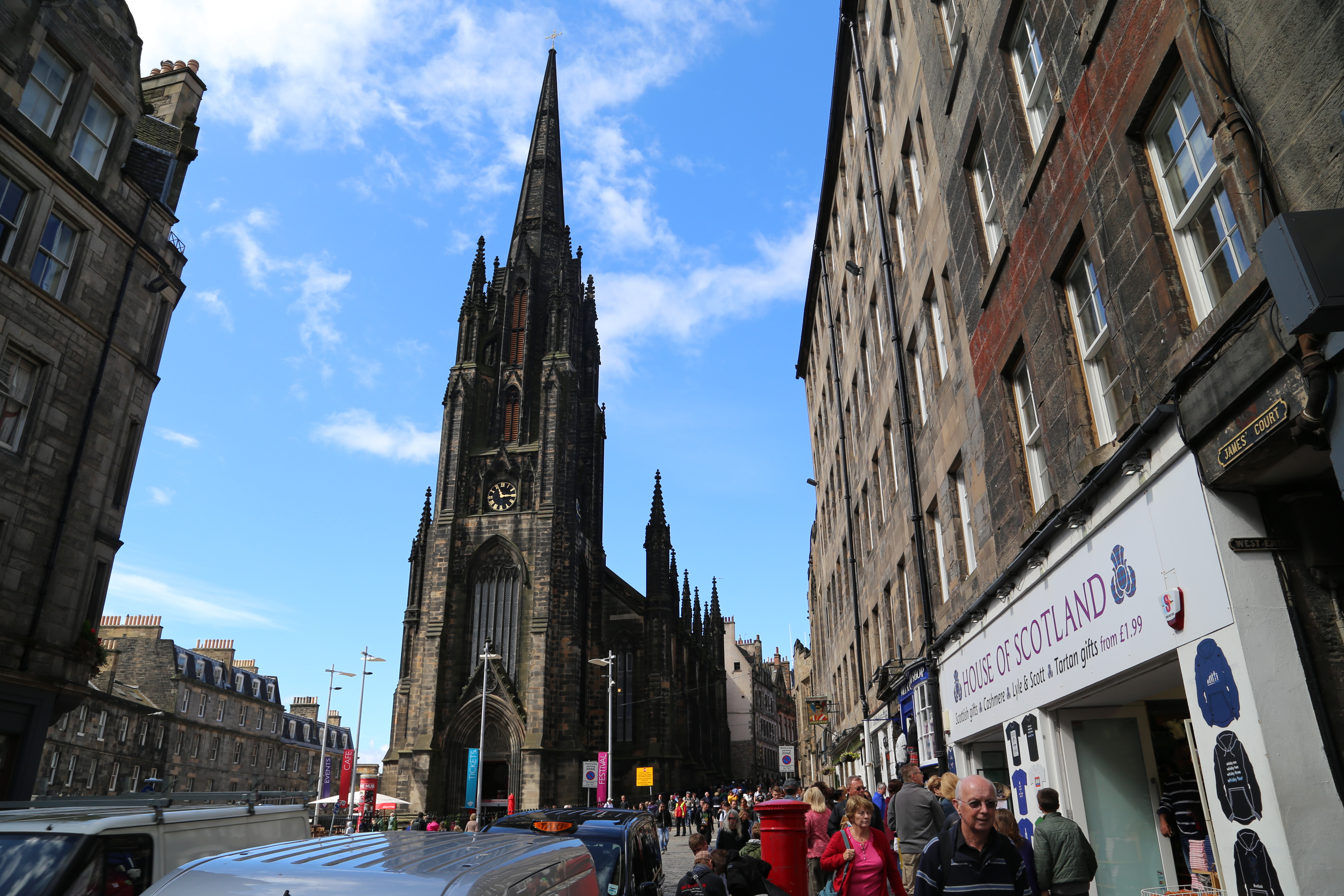 2014 Europe Trip Day 33 - Scotland (Edinburgh Street Buskers, High Street, Bagpipes, Edinburgh Castle, Camera Obscura & World of Illusions, St Giles' Cathedral, Indian Food, Scottish Thistle (National Flower), Scott Monument, Princes Street, Calton Hill)