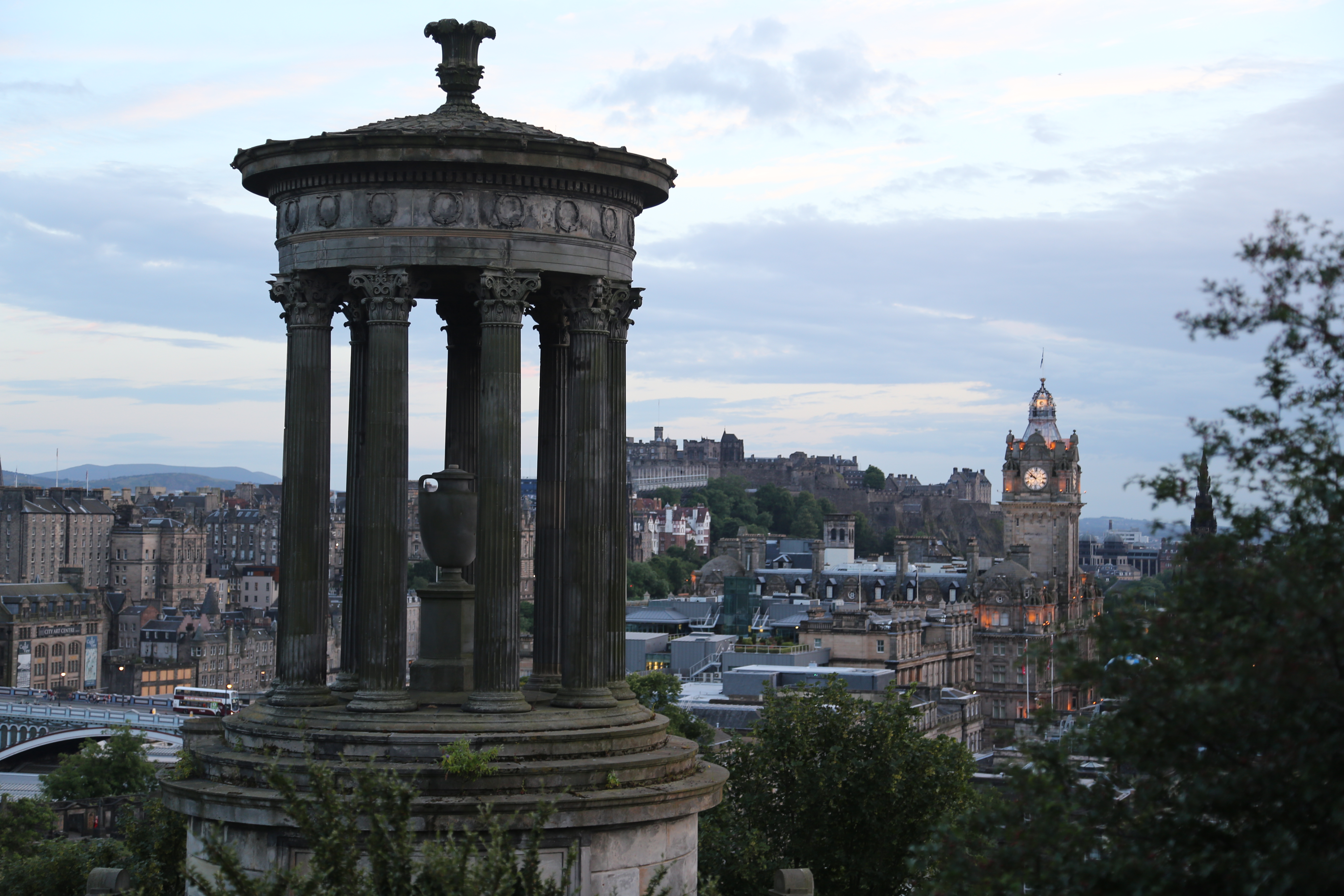 2014 Europe Trip Day 33 - Scotland (Edinburgh Street Buskers, High Street, Bagpipes, Edinburgh Castle, Camera Obscura & World of Illusions, St Giles' Cathedral, Indian Food, Scottish Thistle (National Flower), Scott Monument, Princes Street, Calton Hill)