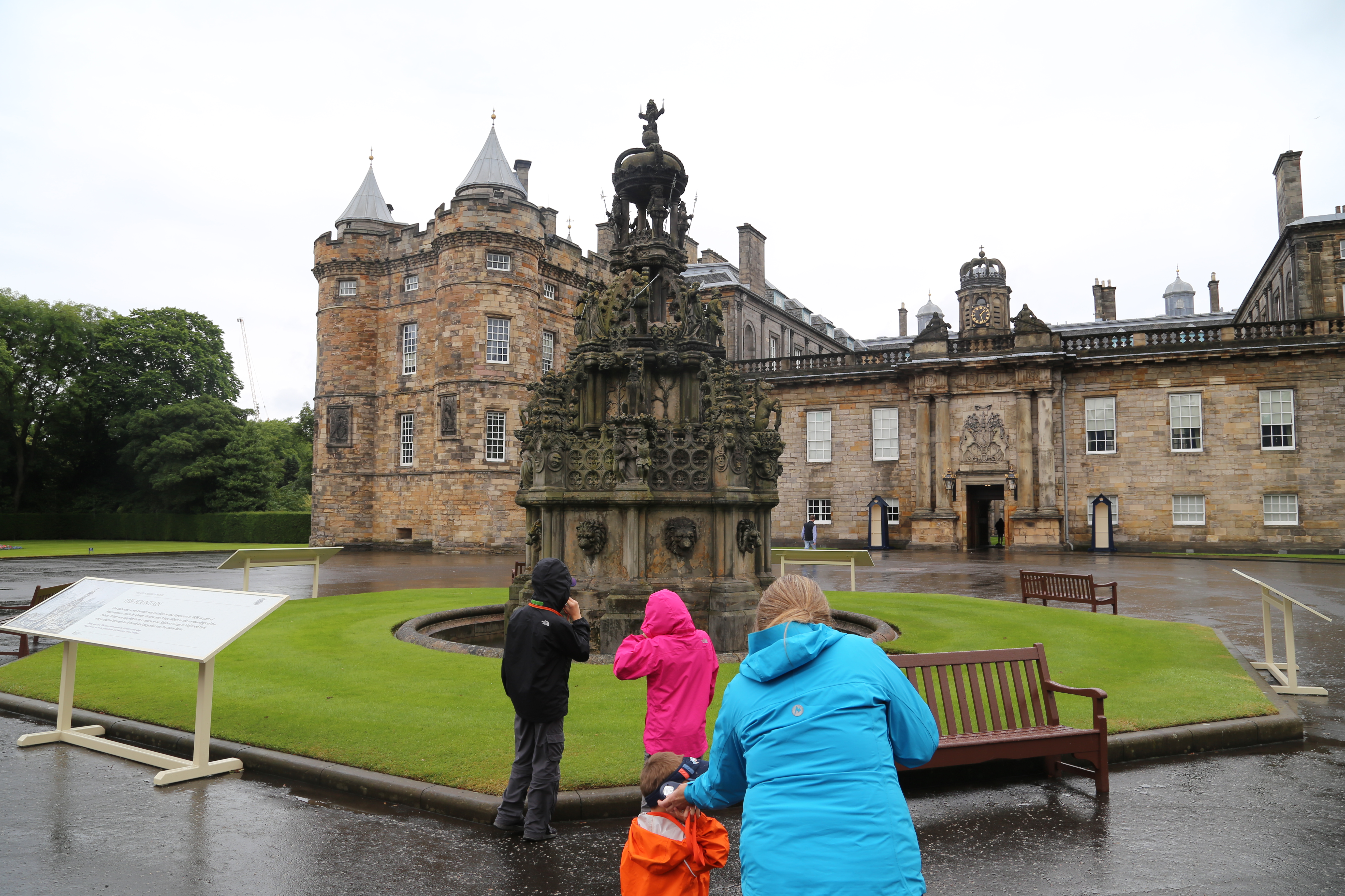 2014 Europe Trip Day 34 - Scotland (Edinburgh, The Royal Mile, Scottish Rain Spitting, Palace of Holyroodhouse (The Queen's Residence in Scotland), Whitfield Chapel (Duddingston Kirk), Duddingston Loch, Double Decker Bus, Mission Home, Half Pizza & Chips)