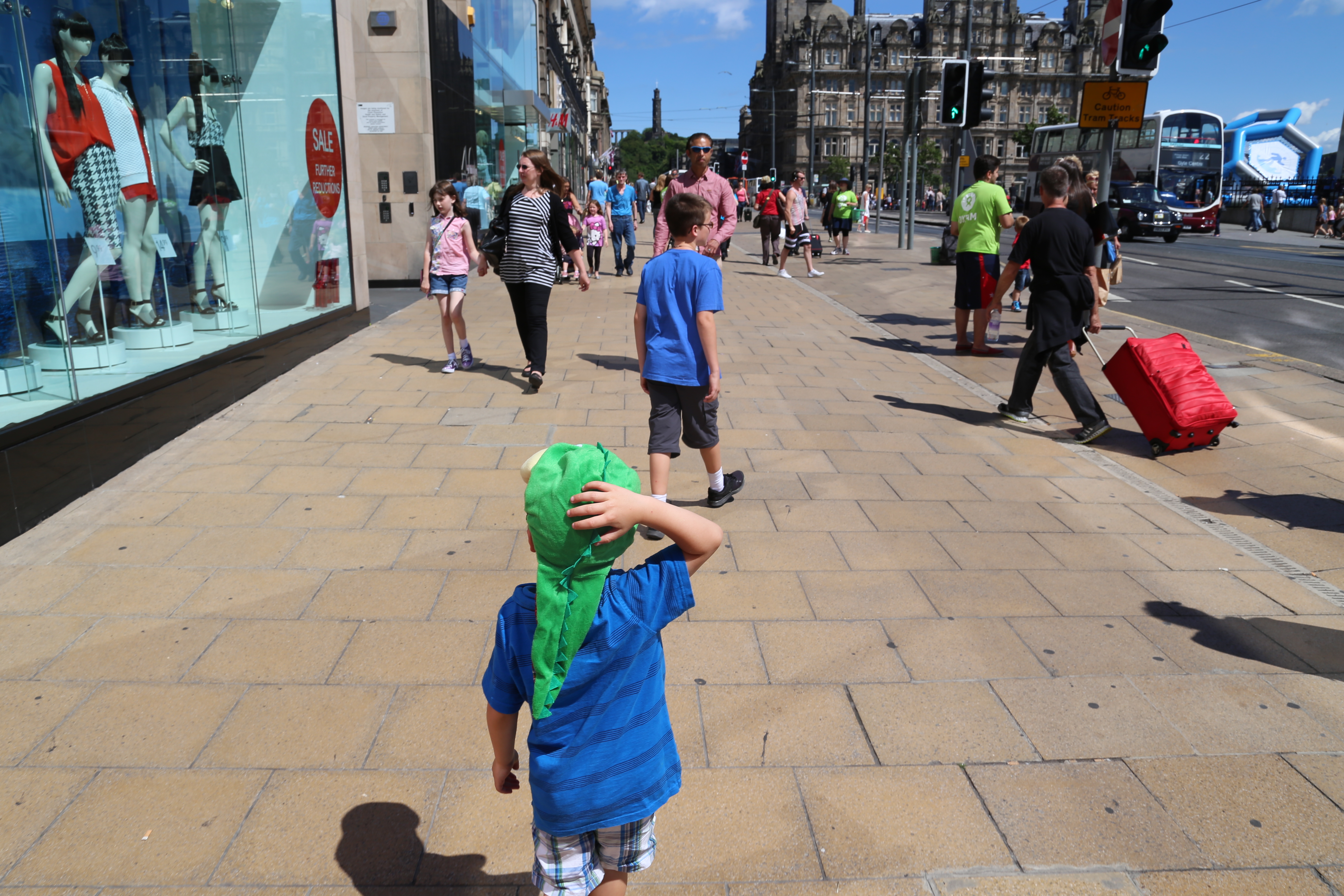 2014 Europe Trip Day 36 - Scotland (Edinburgh Princes Street, See You Jimmy Hat, Custard Donut, Bagpipes, Deep Fried Mars Bar, Irn Bru, Edinburgh Trams, Flight to Shannon, Ireland, More Punky Toys!!)