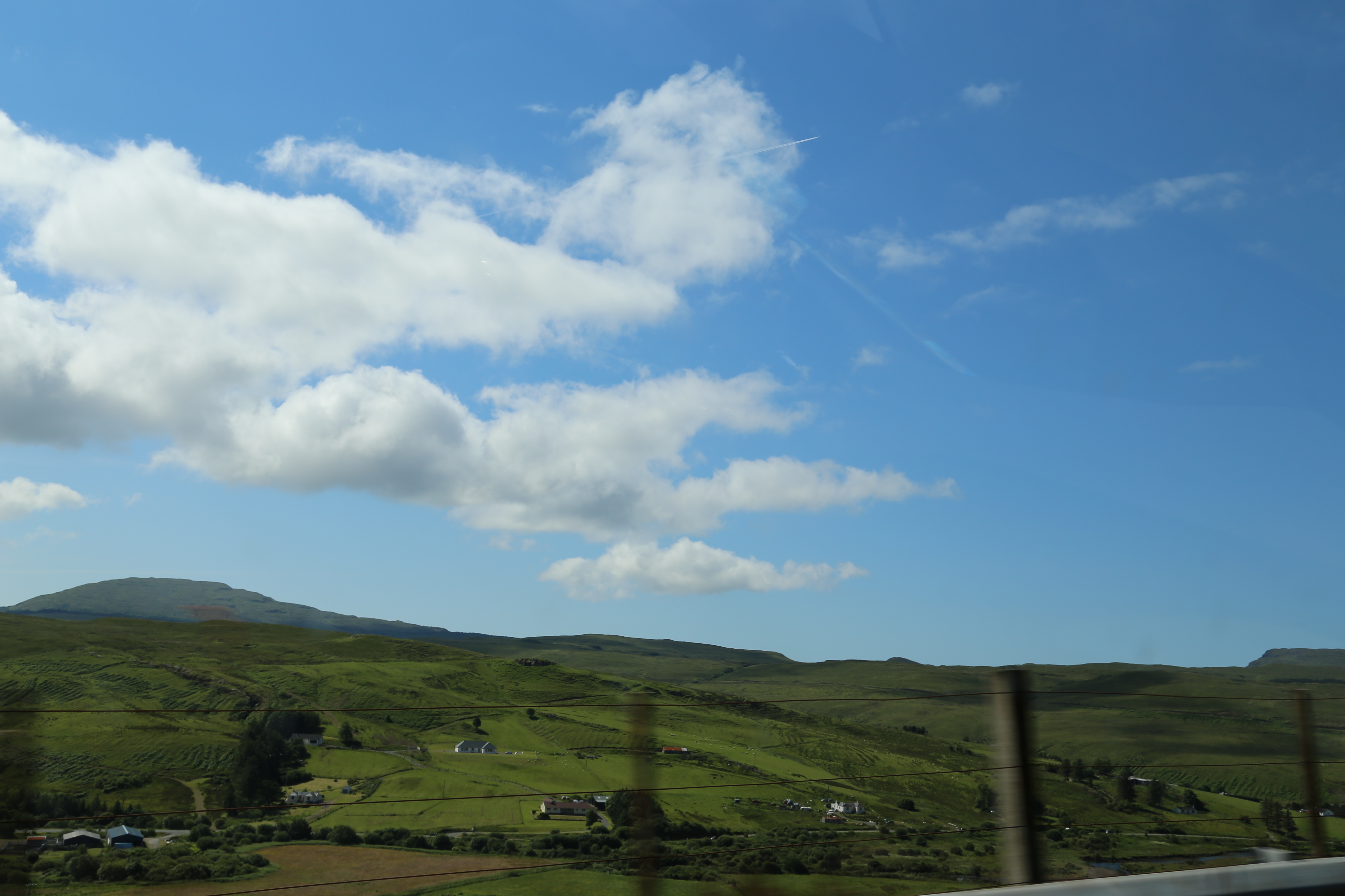 2014 Europe Trip Day 28 - Scotland (Isle of Skye, Portree, Full Scottish Breakfast, Dun Beag Broch, Highland Sheep, Thistle, Red Telephone Box, Neist Point Lighthouse, Dunvegan Castle, Uig-Tarbert Ferry, Outer Hebrides, Isle of Harris, Losgaintir Beach)