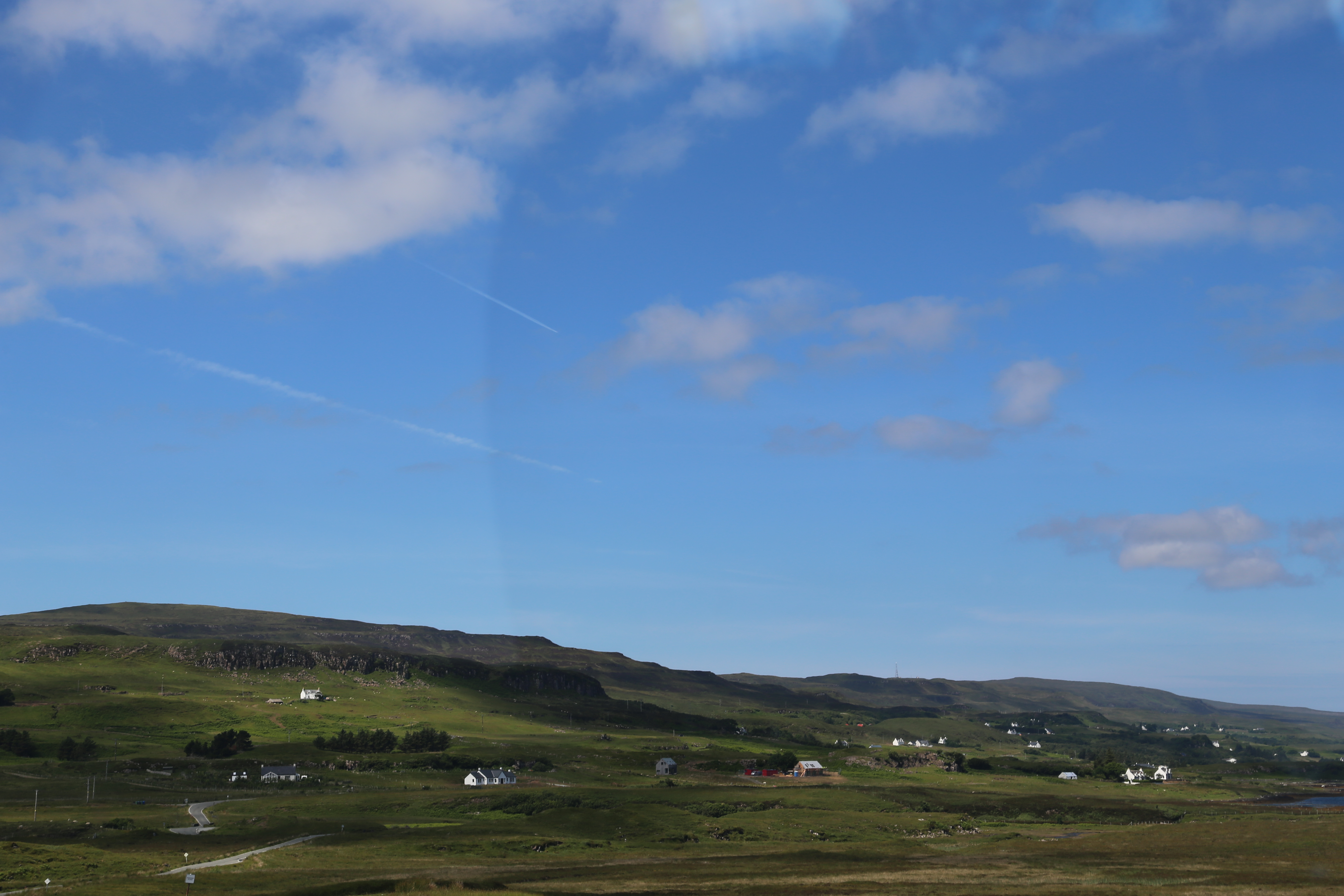 2014 Europe Trip Day 28 - Scotland (Isle of Skye, Portree, Full Scottish Breakfast, Dun Beag Broch, Highland Sheep, Thistle, Red Telephone Box, Neist Point Lighthouse, Dunvegan Castle, Uig-Tarbert Ferry, Outer Hebrides, Isle of Harris, Losgaintir Beach)