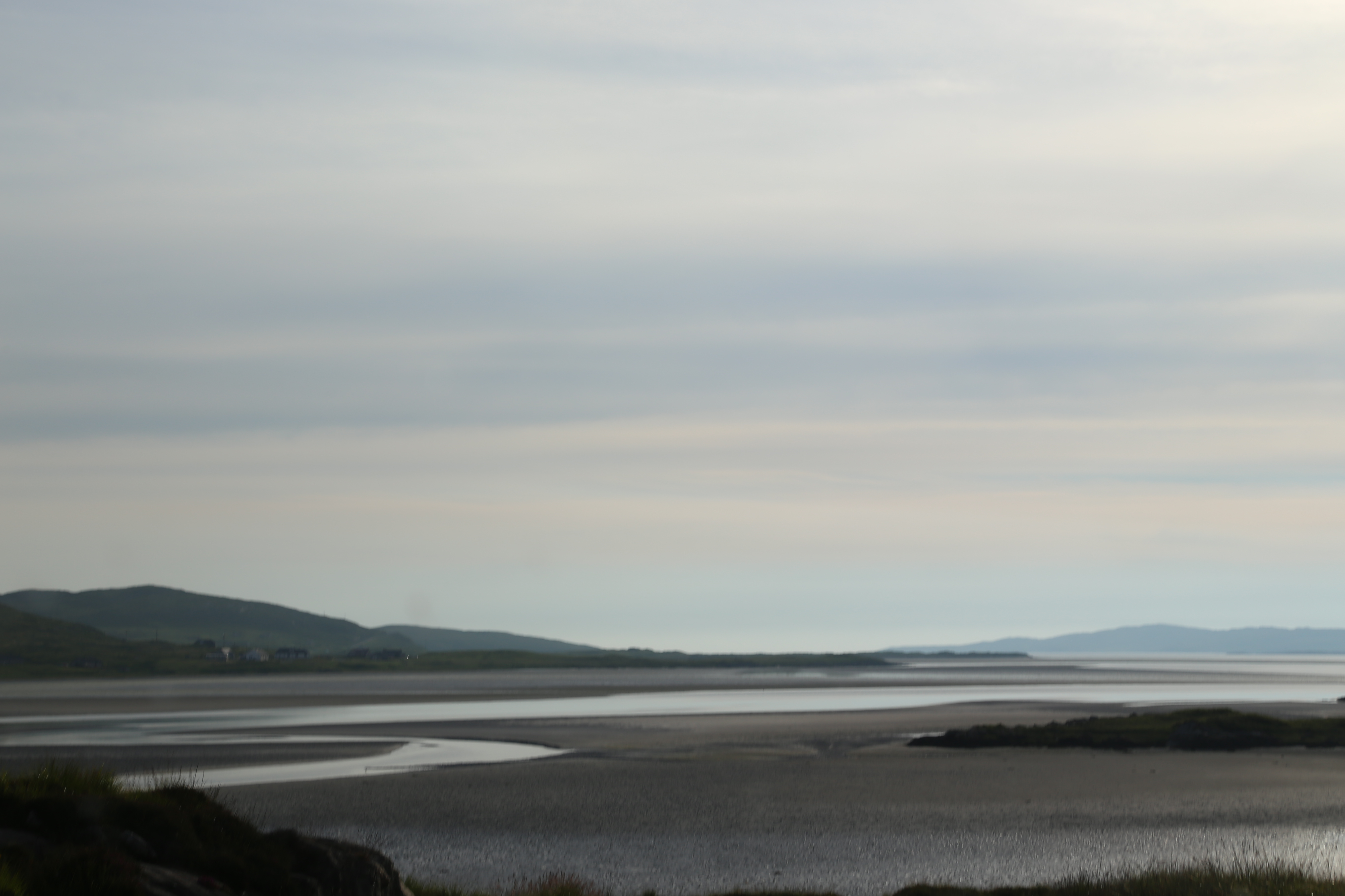 2014 Europe Trip Day 28 - Scotland (Isle of Skye, Portree, Full Scottish Breakfast, Dun Beag Broch, Highland Sheep, Thistle, Red Telephone Box, Neist Point Lighthouse, Dunvegan Castle, Uig-Tarbert Ferry, Outer Hebrides, Isle of Harris, Losgaintir Beach)