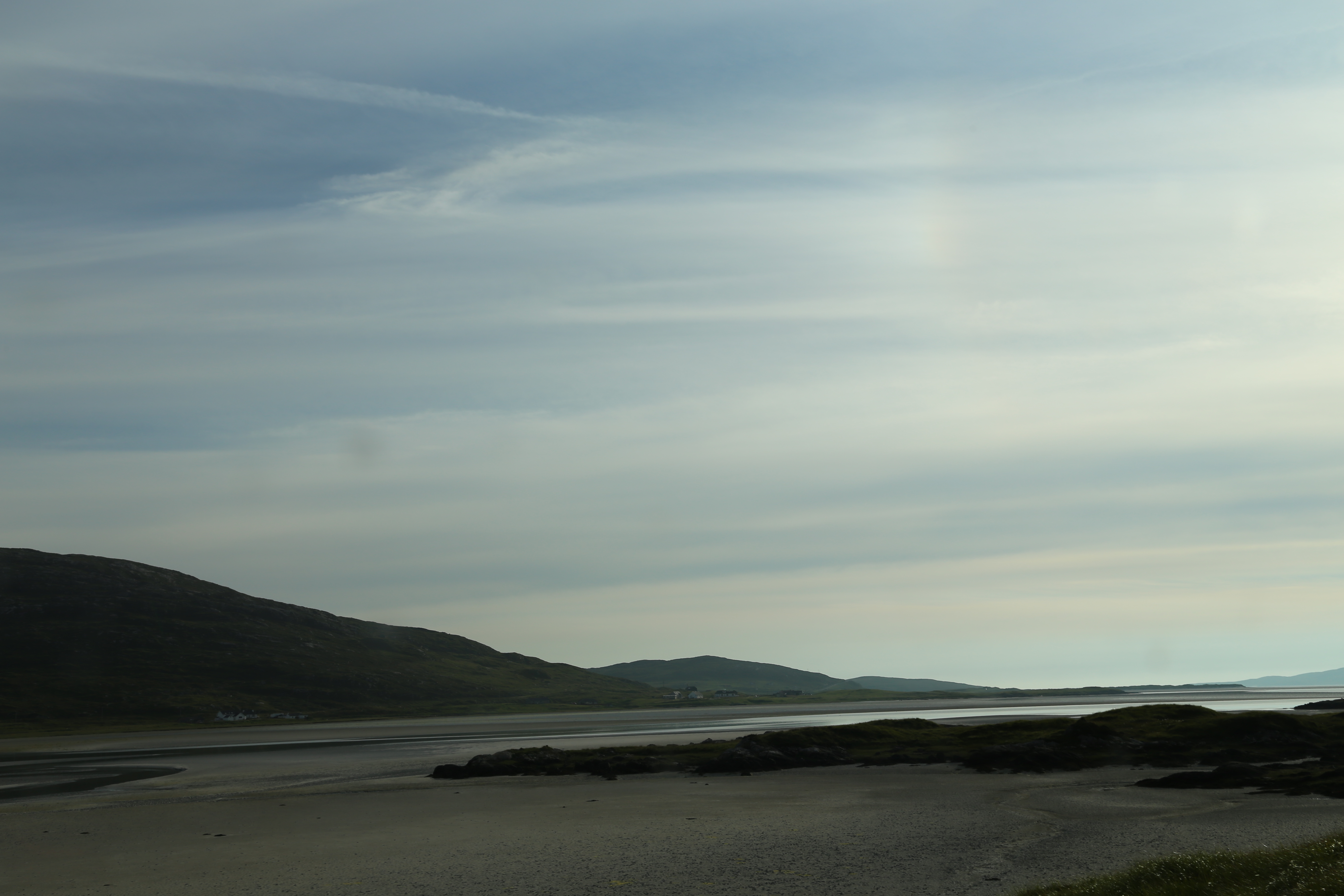 2014 Europe Trip Day 28 - Scotland (Isle of Skye, Portree, Full Scottish Breakfast, Dun Beag Broch, Highland Sheep, Thistle, Red Telephone Box, Neist Point Lighthouse, Dunvegan Castle, Uig-Tarbert Ferry, Outer Hebrides, Isle of Harris, Losgaintir Beach)