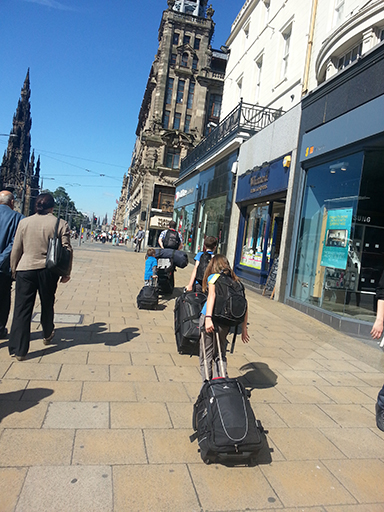 2014 Europe Trip Day 36 - Scotland (Edinburgh Princes Street, See You Jimmy Hat, Custard Donut, Bagpipes, Deep Fried Mars Bar, Irn Bru, Edinburgh Trams, Flight to Shannon, Ireland, More Punky Toys!!)