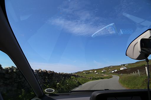2014 Europe Trip Day 28 - Scotland (Isle of Skye, Portree, Full Scottish Breakfast, Dun Beag Broch, Highland Sheep, Thistle, Red Telephone Box, Neist Point Lighthouse, Dunvegan Castle, Uig-Tarbert Ferry, Outer Hebrides, Isle of Harris, Losgaintir Beach)