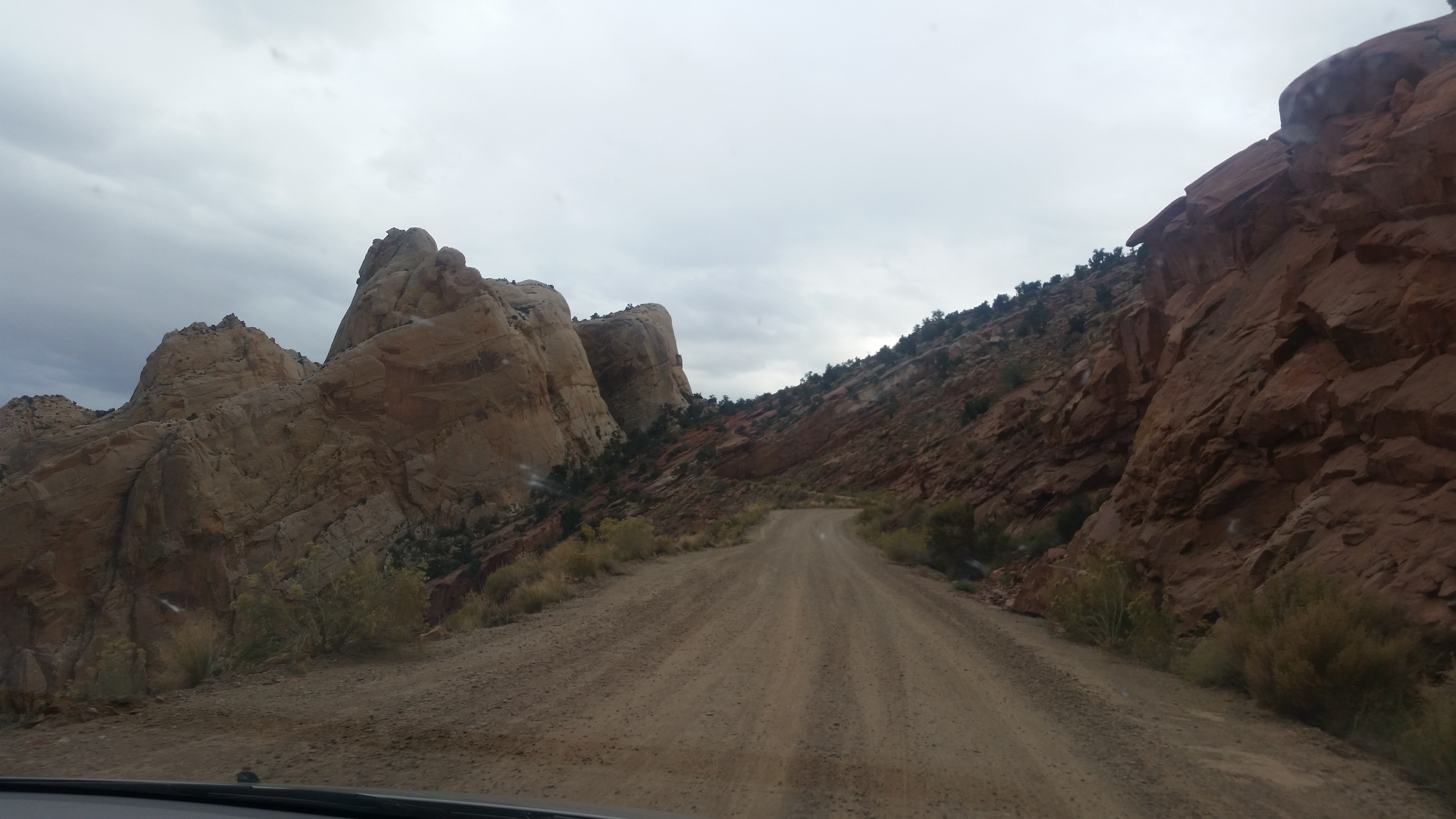 2015 Fall Break - Day 2 - Capitol Reef National Park (Grand Wash Narrows, Capitol Gorge (Petroglyphs, Narrows, Pioneer Register), Waterpocket Fold Drive (Notom-Bullfrog Road, Burr Trail Road), Hell's Backbone Grill (Boulder, Utah))