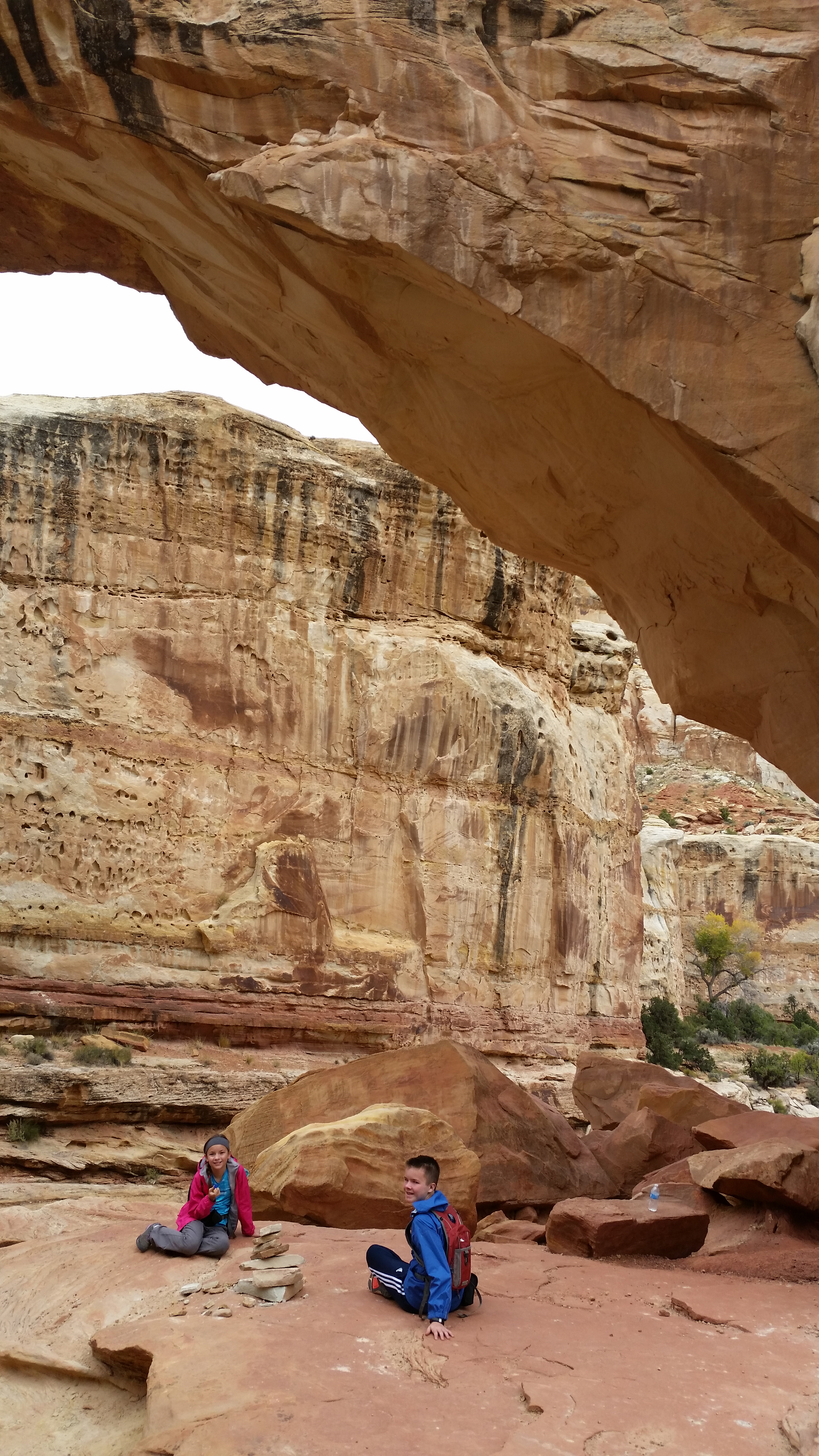 2015 Fall Break - Day 3 - Capitol Reef National Park (Gifford House Pies, Hickman Bridge Arch, Snakes Alive!, Picking Apples in the Fruita Pioneer Orchards, Goosenecks Overlook, Panorama Point), Eating Rattlesnakes at Cafe Diablo (Torrey, Utah)