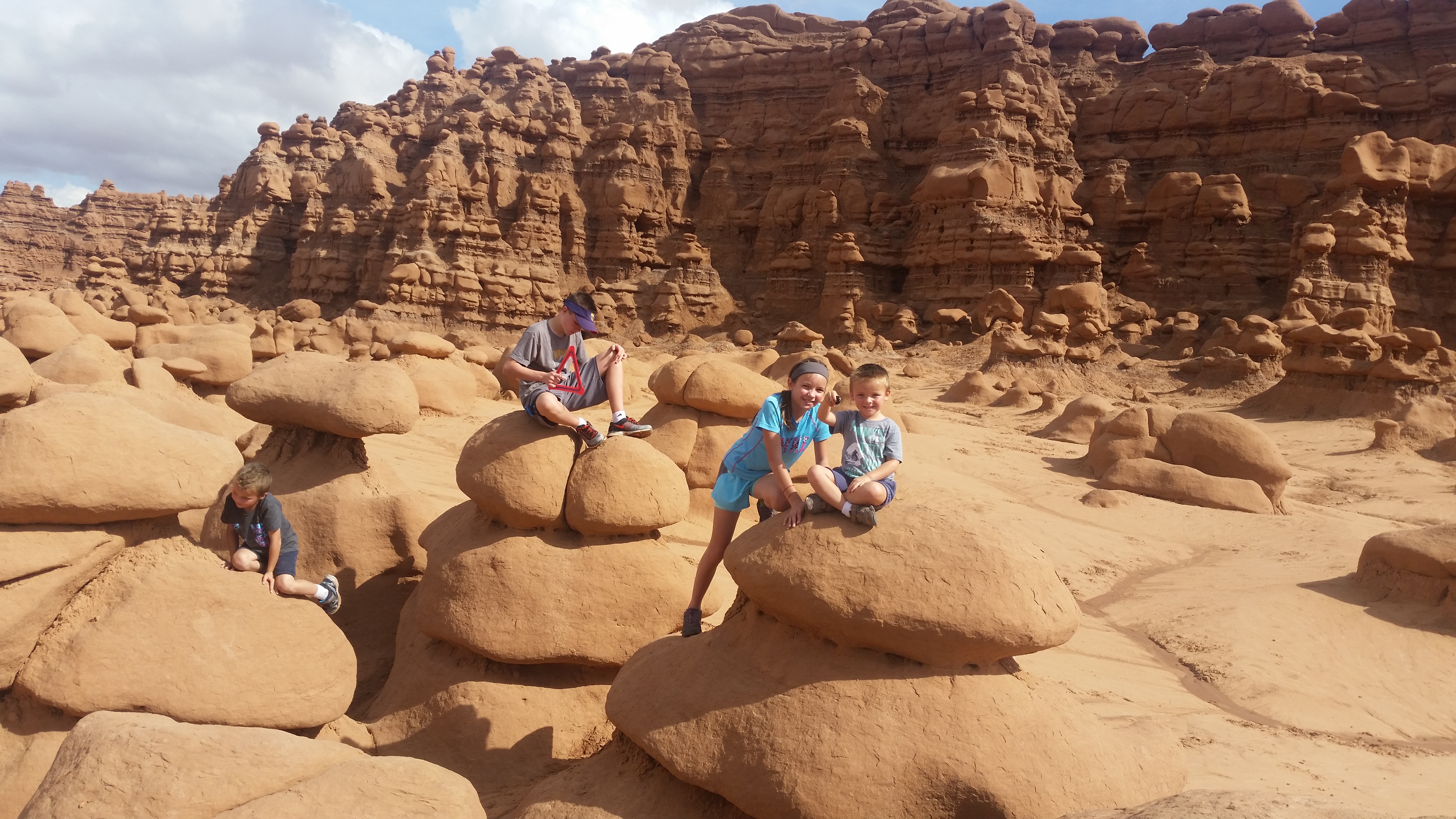 2015 Fall Break - Day 4 - Goblin Valley State Park (Hiking Through the Goblins, Capture the Flag in the Goblins), Capitol Reef National Park (Gifford House Pies, Behunin Cabin), More Homemade Pie at Capitol Reef Inn & Cafe (Torrey, Utah)