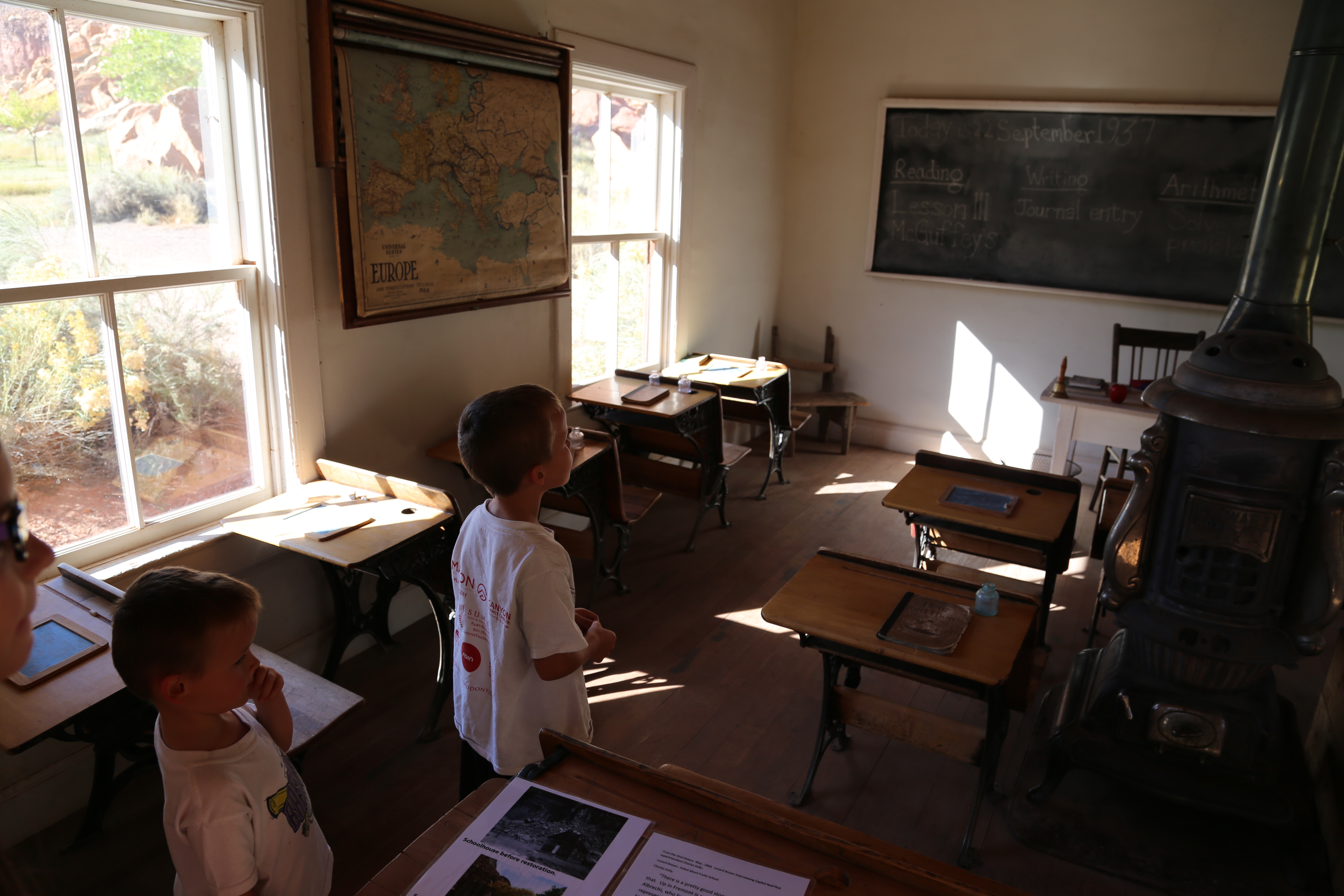 2015 Fall Break - Day 1 - Capitol Reef National Park (Fremont Petroglyphs, Fruita Historic Schoolhouse, Gifford House Pies, Indian in the Cupboard)