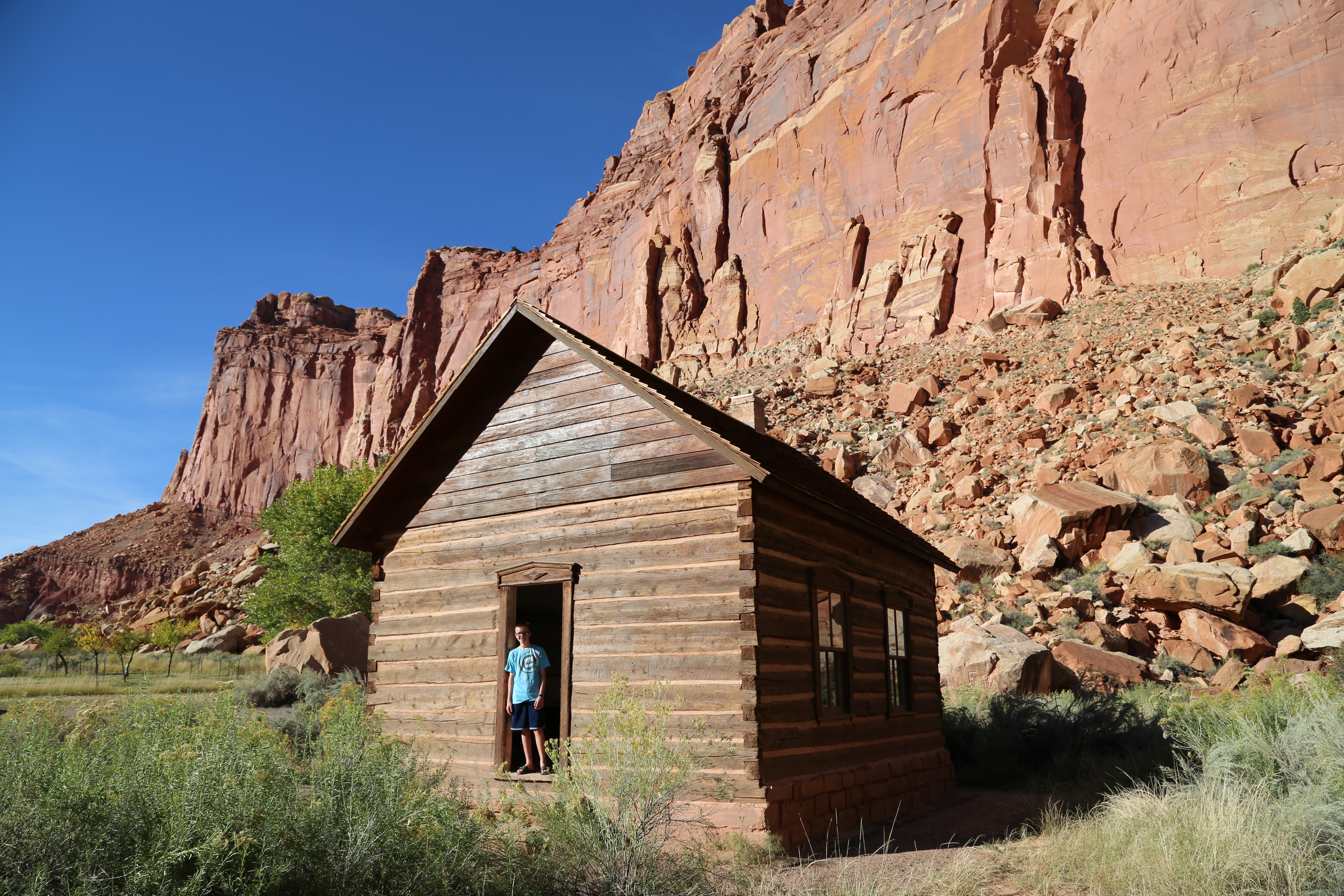 2015 Fall Break - Day 1 - Capitol Reef National Park (Fremont Petroglyphs, Fruita Historic Schoolhouse, Gifford House Pies, Indian in the Cupboard)