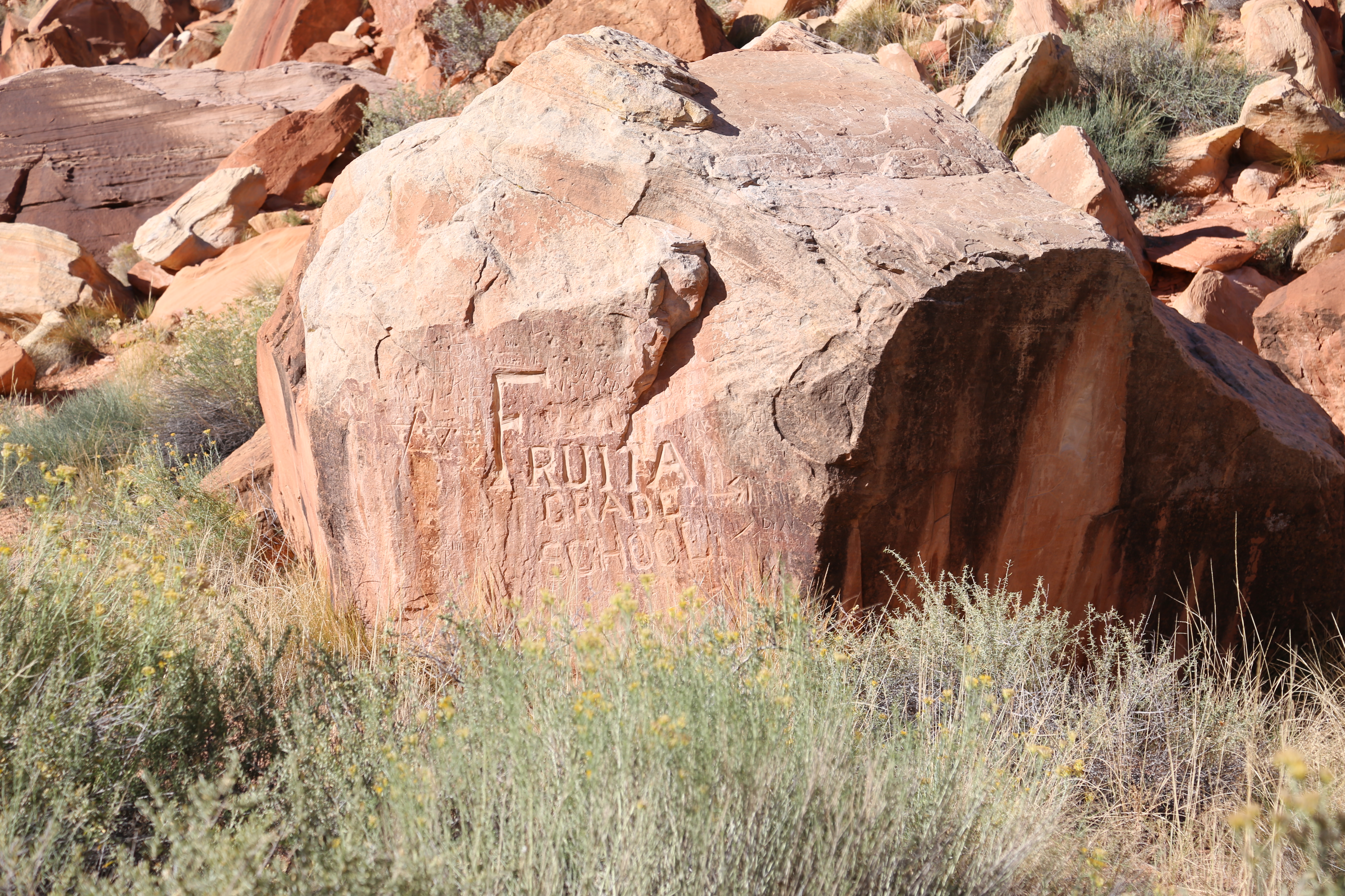 2015 Fall Break - Day 1 - Capitol Reef National Park (Fremont Petroglyphs, Fruita Historic Schoolhouse, Gifford House Pies, Indian in the Cupboard)