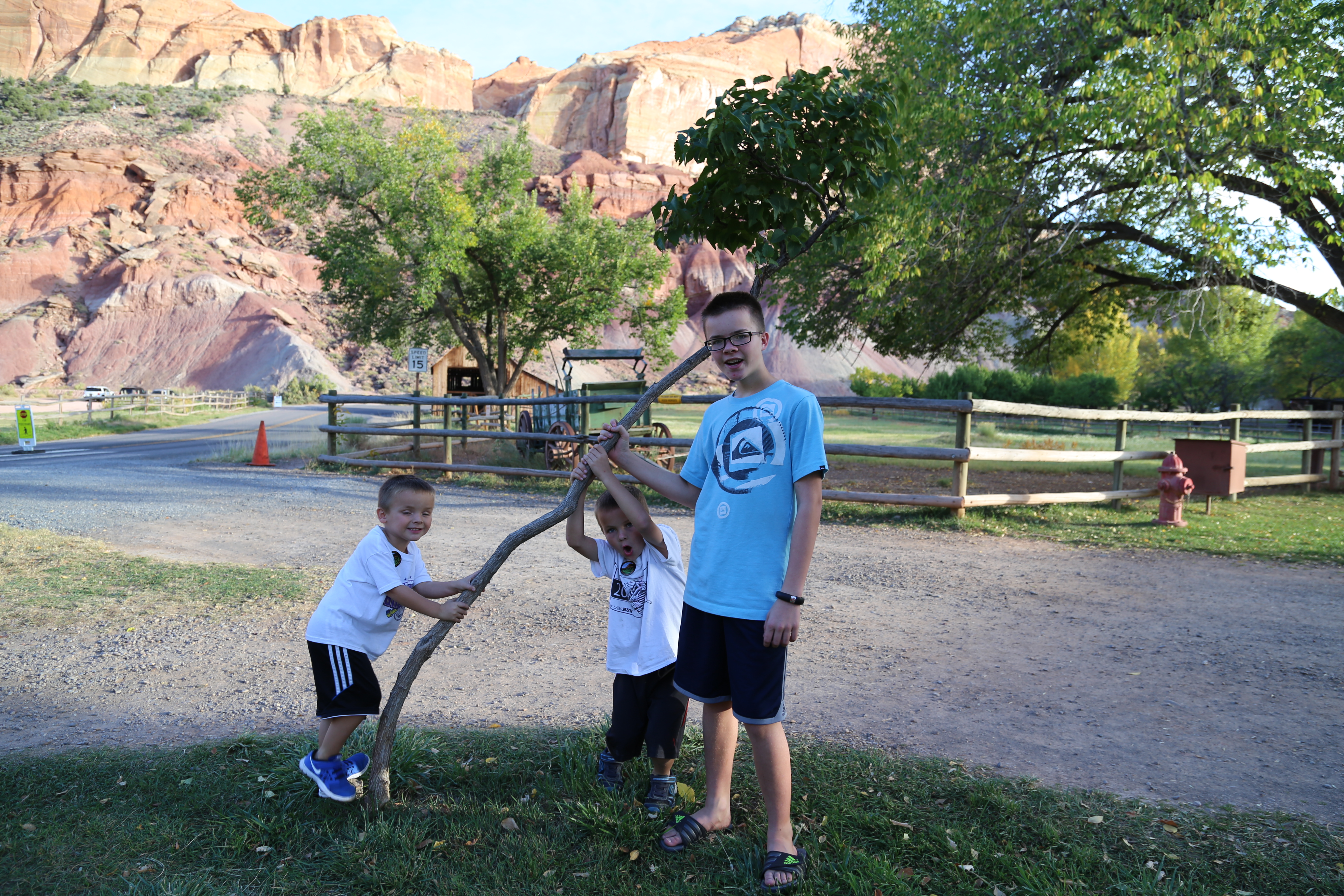 2015 Fall Break - Day 1 - Capitol Reef National Park (Fremont Petroglyphs, Fruita Historic Schoolhouse, Gifford House Pies, Indian in the Cupboard)