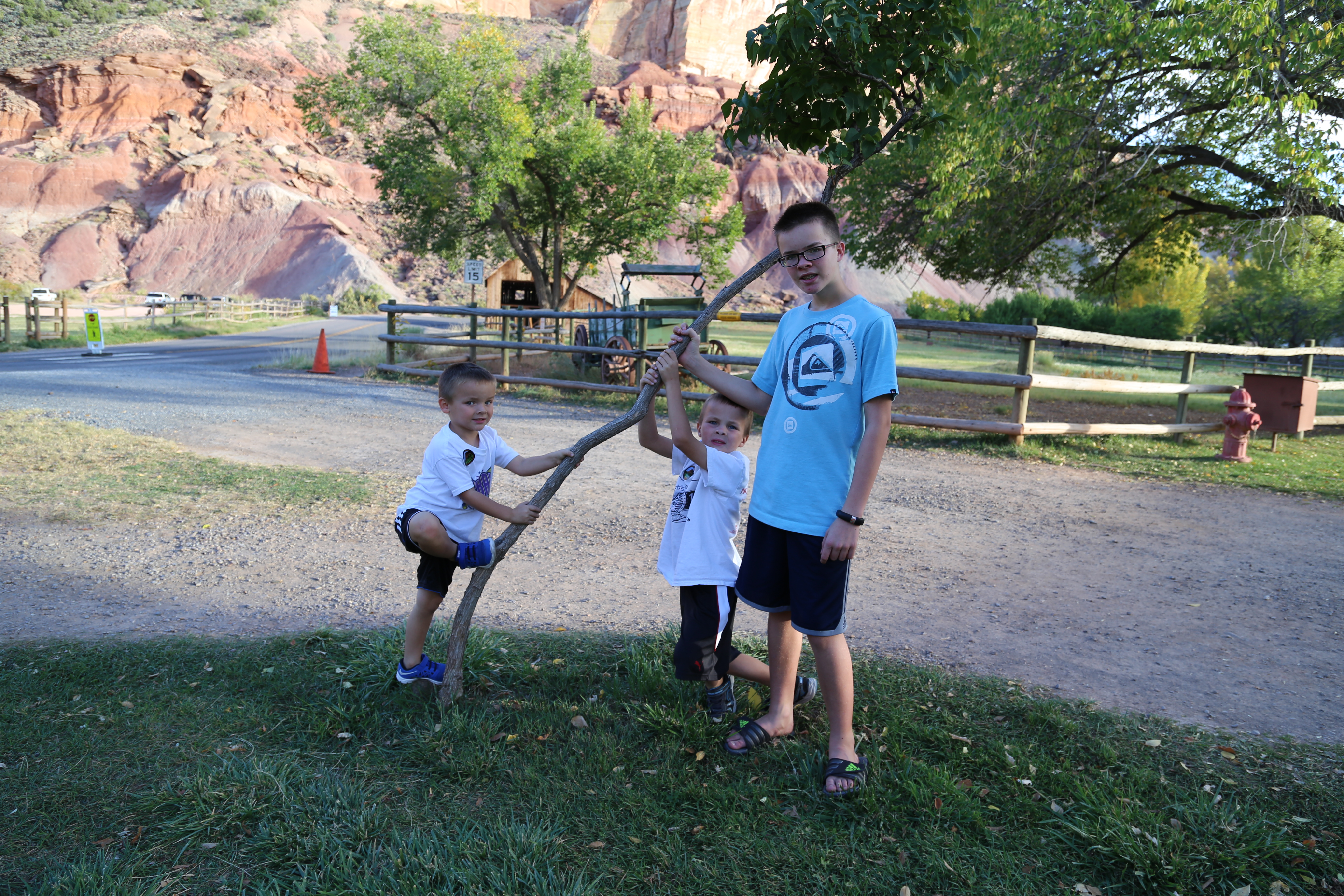 2015 Fall Break - Day 1 - Capitol Reef National Park (Fremont Petroglyphs, Fruita Historic Schoolhouse, Gifford House Pies, Indian in the Cupboard)