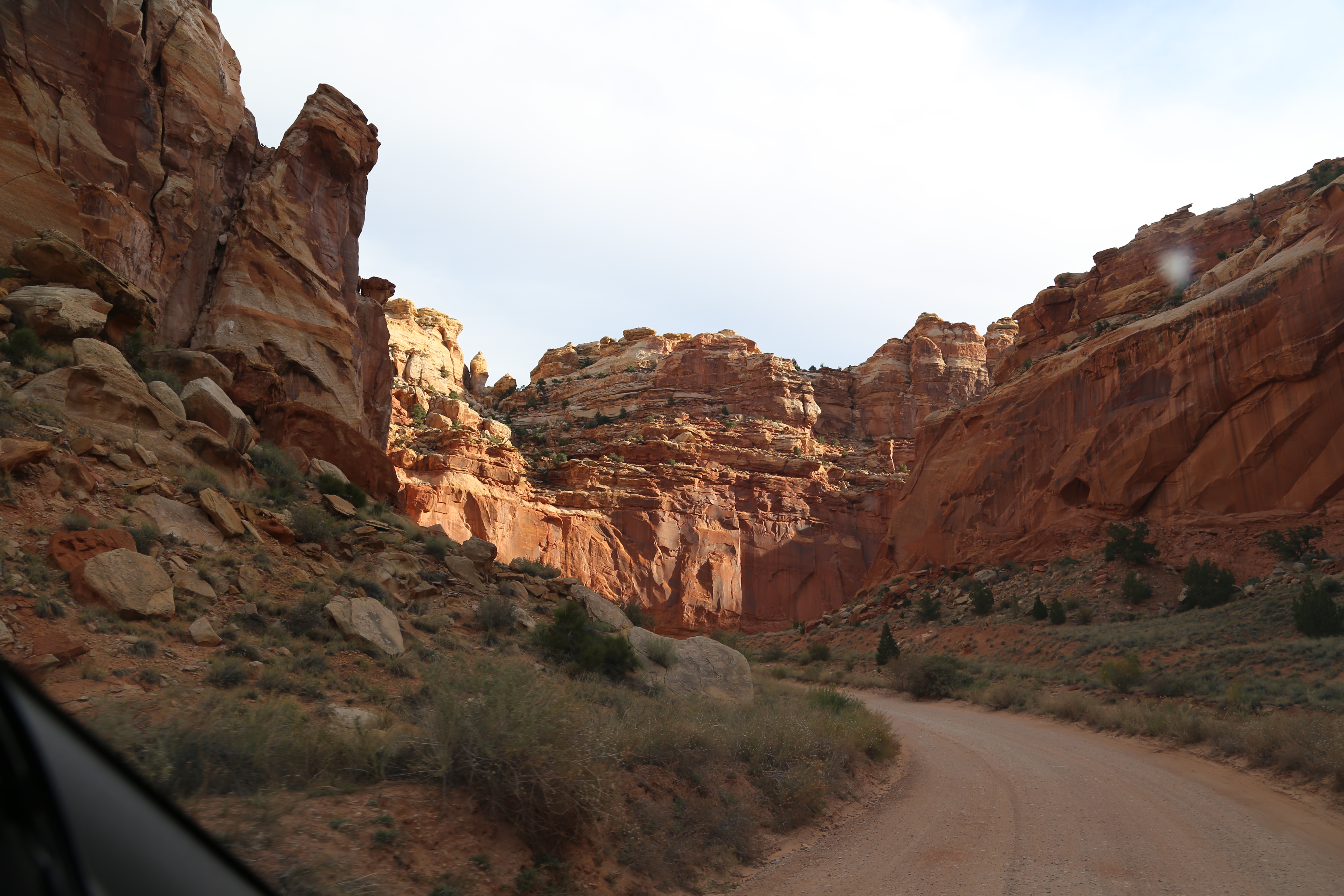 2015 Fall Break - Day 2 - Capitol Reef National Park (Grand Wash Narrows, Capitol Gorge (Petroglyphs, Narrows, Pioneer Register), Waterpocket Fold Drive (Notom-Bullfrog Road, Burr Trail Road), Hell's Backbone Grill (Boulder, Utah))