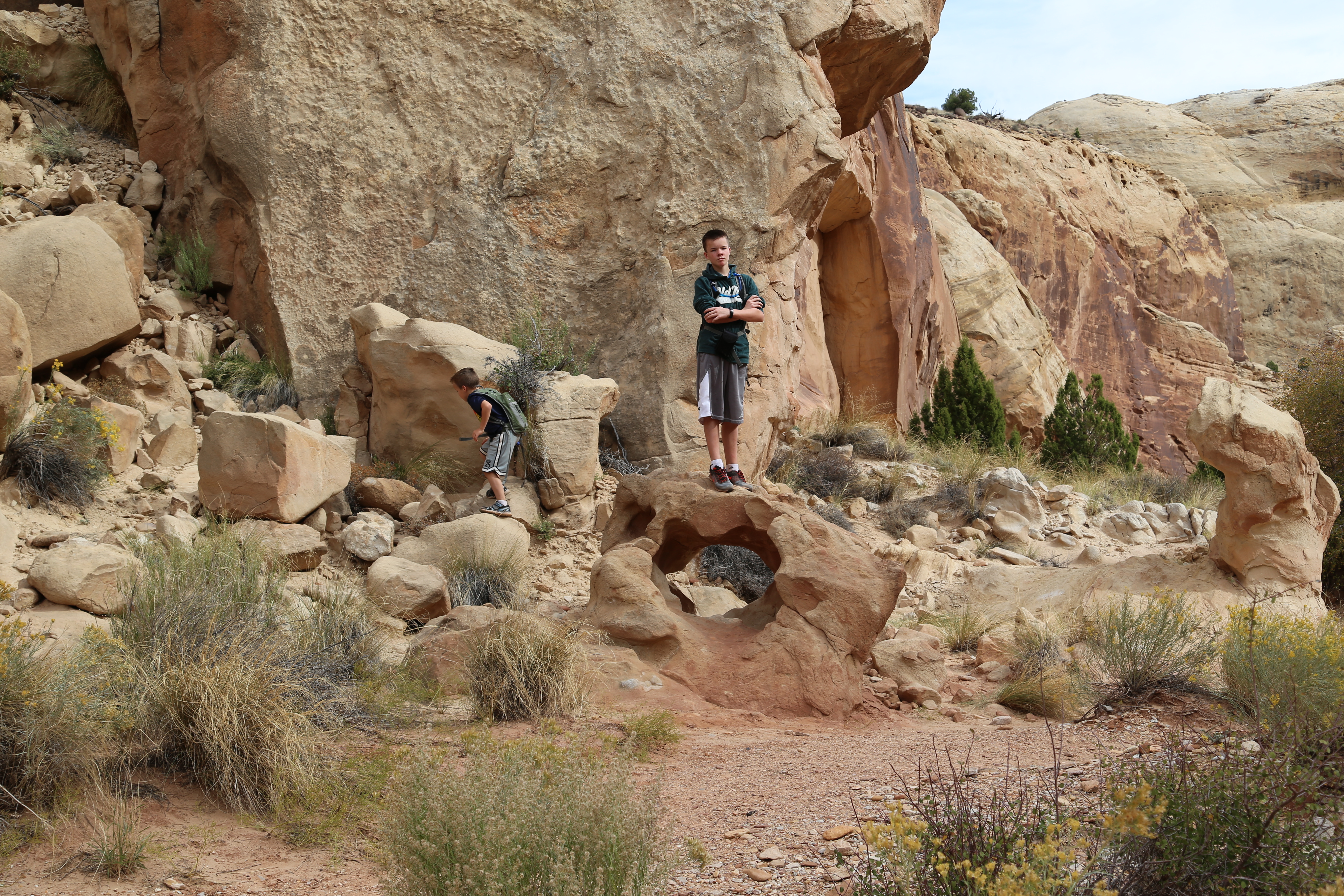 2015 Fall Break - Day 2 - Capitol Reef National Park (Grand Wash Narrows, Capitol Gorge (Petroglyphs, Narrows, Pioneer Register), Waterpocket Fold Drive (Notom-Bullfrog Road, Burr Trail Road), Hell's Backbone Grill (Boulder, Utah))