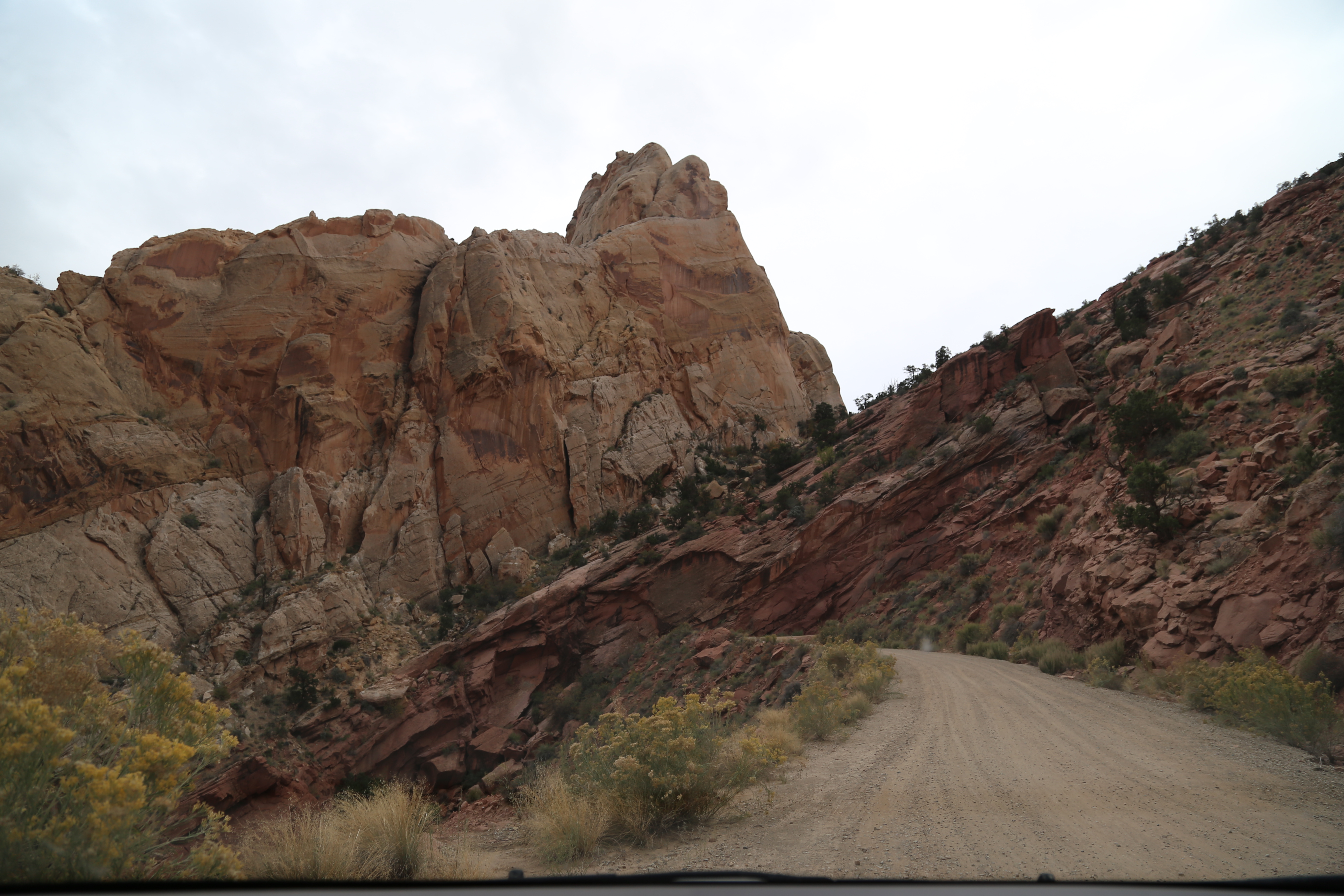 2015 Fall Break - Day 2 - Capitol Reef National Park (Grand Wash Narrows, Capitol Gorge (Petroglyphs, Narrows, Pioneer Register), Waterpocket Fold Drive (Notom-Bullfrog Road, Burr Trail Road), Hell's Backbone Grill (Boulder, Utah))