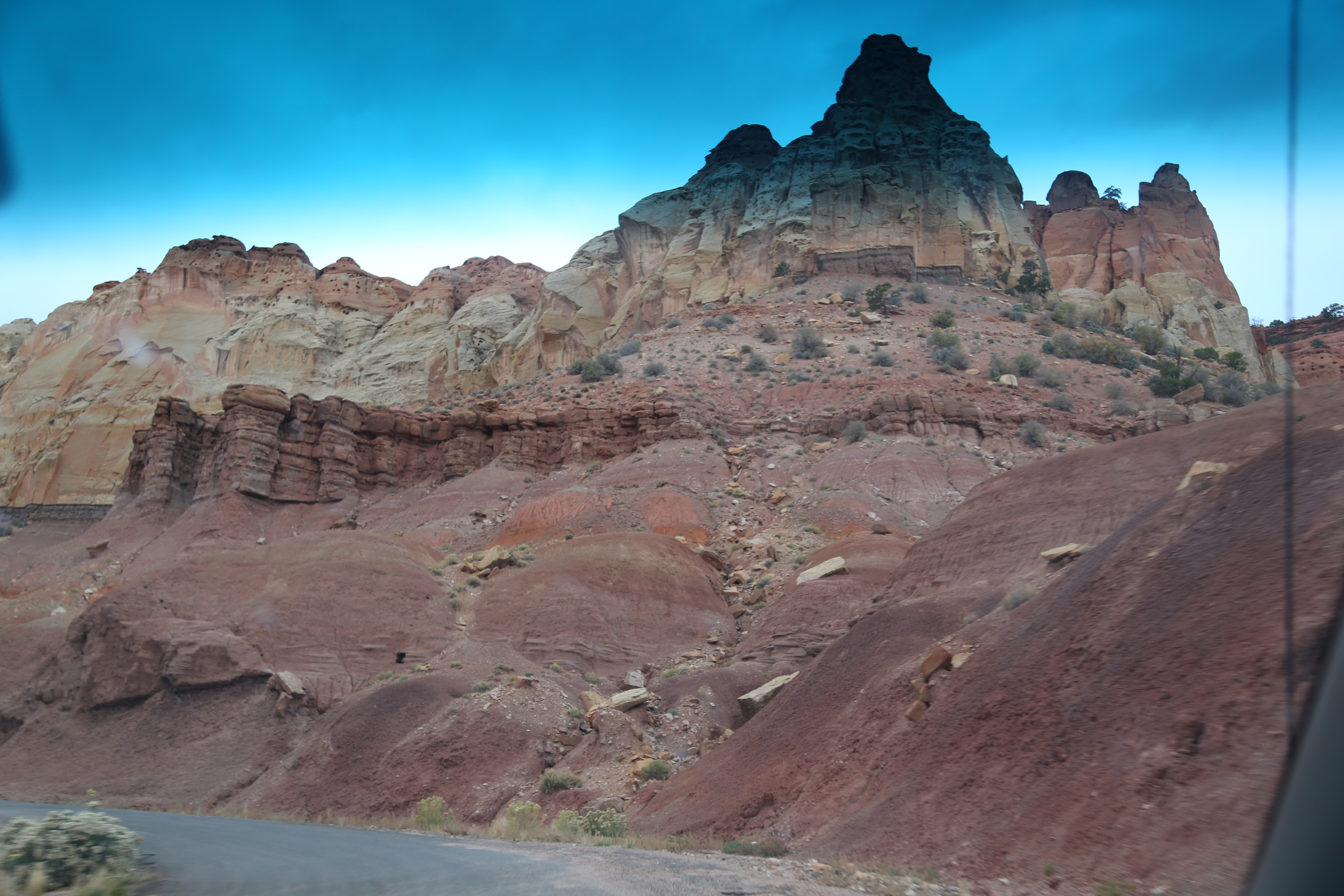 2015 Fall Break - Day 2 - Capitol Reef National Park (Grand Wash Narrows, Capitol Gorge (Petroglyphs, Narrows, Pioneer Register), Waterpocket Fold Drive (Notom-Bullfrog Road, Burr Trail Road), Hell's Backbone Grill (Boulder, Utah))