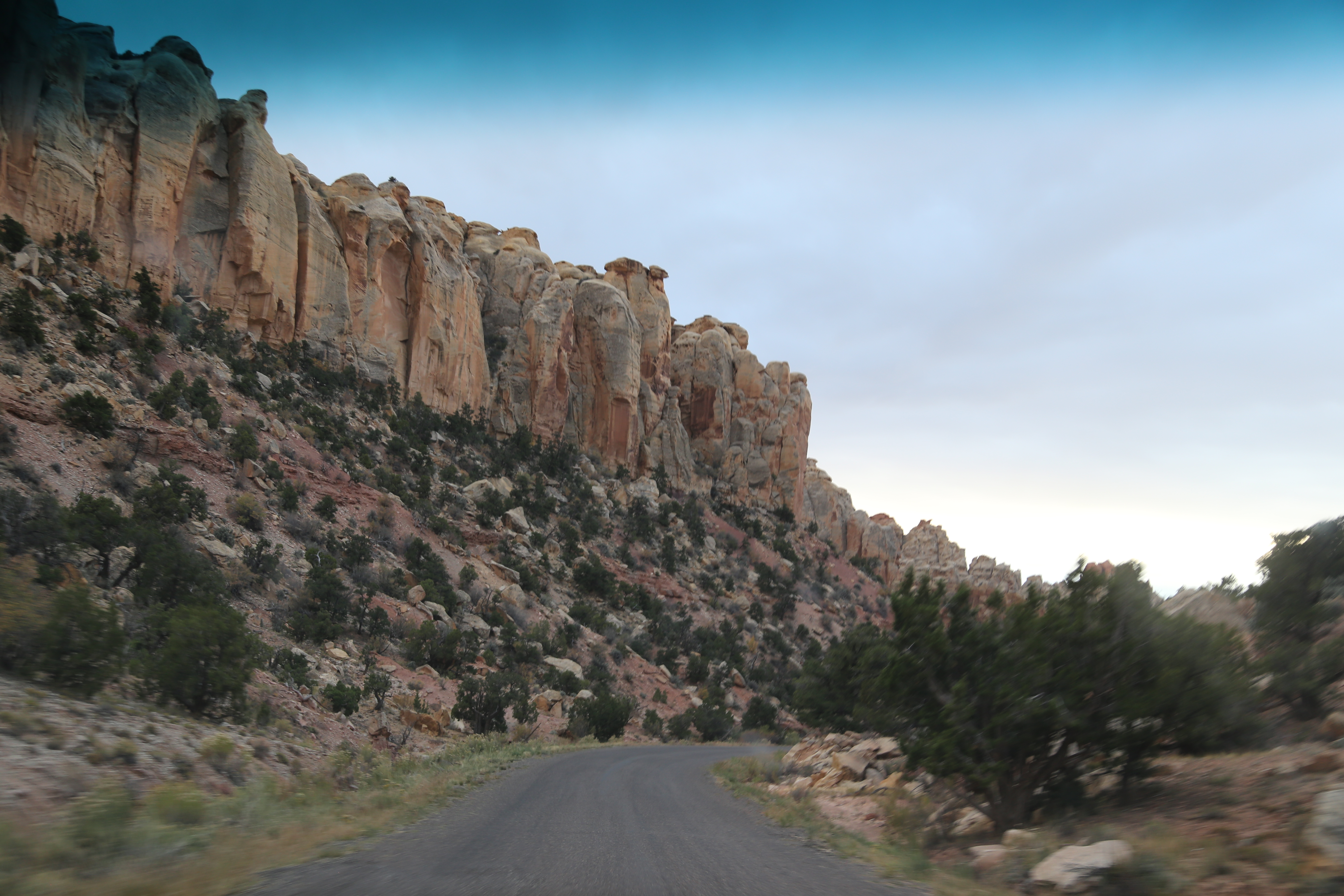 2015 Fall Break - Day 2 - Capitol Reef National Park (Grand Wash Narrows, Capitol Gorge (Petroglyphs, Narrows, Pioneer Register), Waterpocket Fold Drive (Notom-Bullfrog Road, Burr Trail Road), Hell's Backbone Grill (Boulder, Utah))