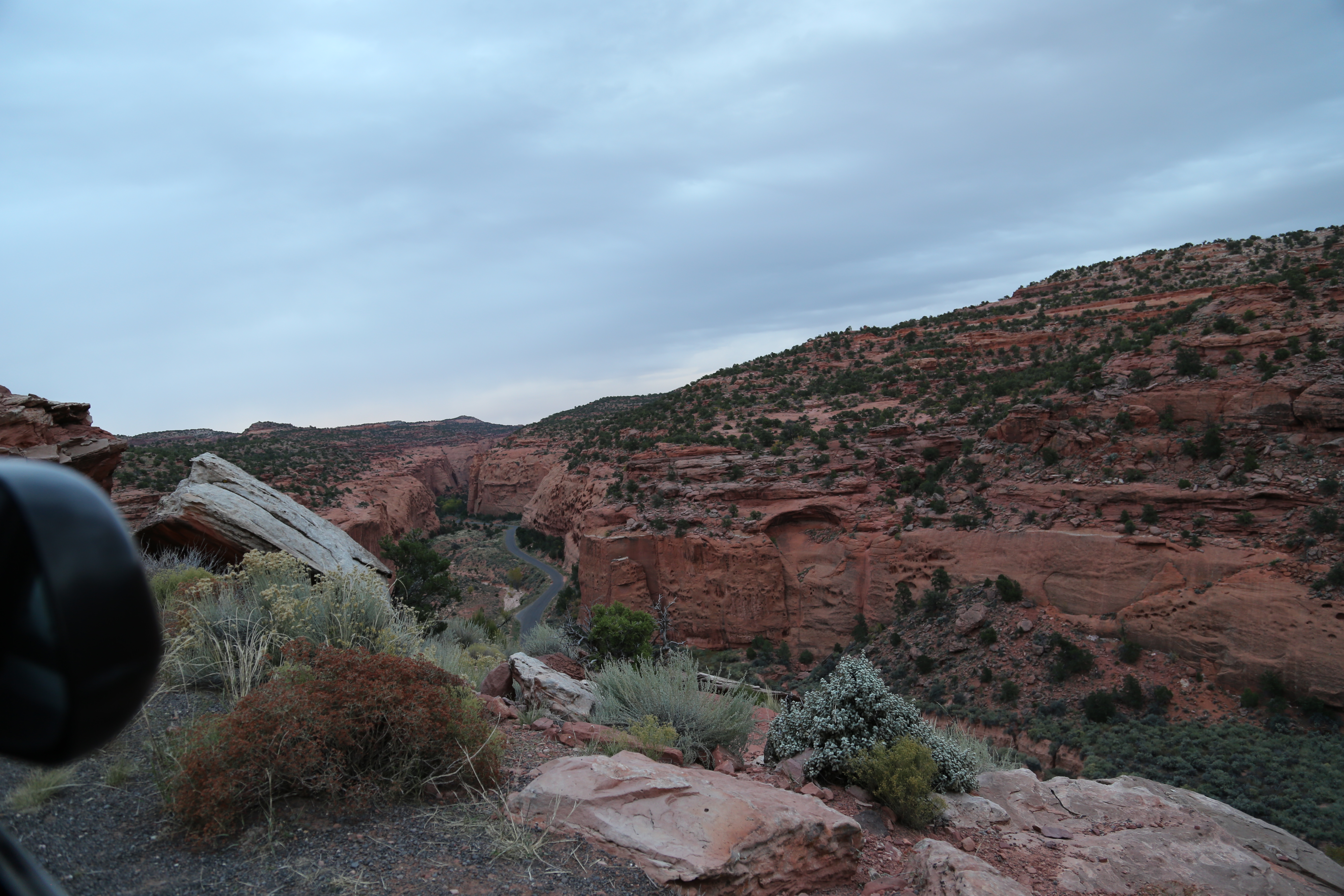 2015 Fall Break - Day 2 - Capitol Reef National Park (Grand Wash Narrows, Capitol Gorge (Petroglyphs, Narrows, Pioneer Register), Waterpocket Fold Drive (Notom-Bullfrog Road, Burr Trail Road), Hell's Backbone Grill (Boulder, Utah))