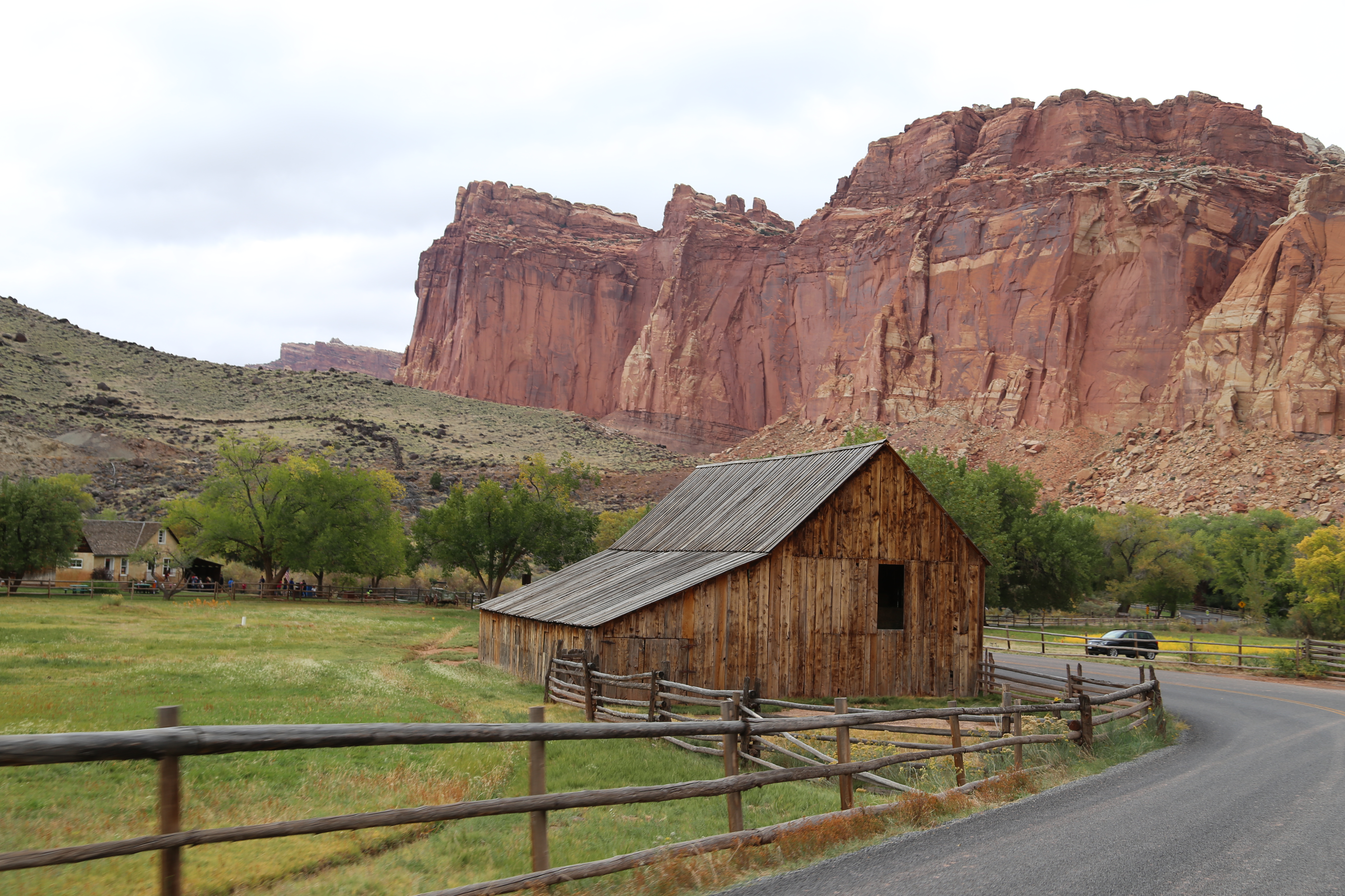 2015 Fall Break - Day 3 - Capitol Reef National Park (Gifford House Pies, Hickman Bridge Arch, Snakes Alive!, Picking Apples in the Fruita Pioneer Orchards, Goosenecks Overlook, Panorama Point), Eating Rattlesnakes at Cafe Diablo (Torrey, Utah)