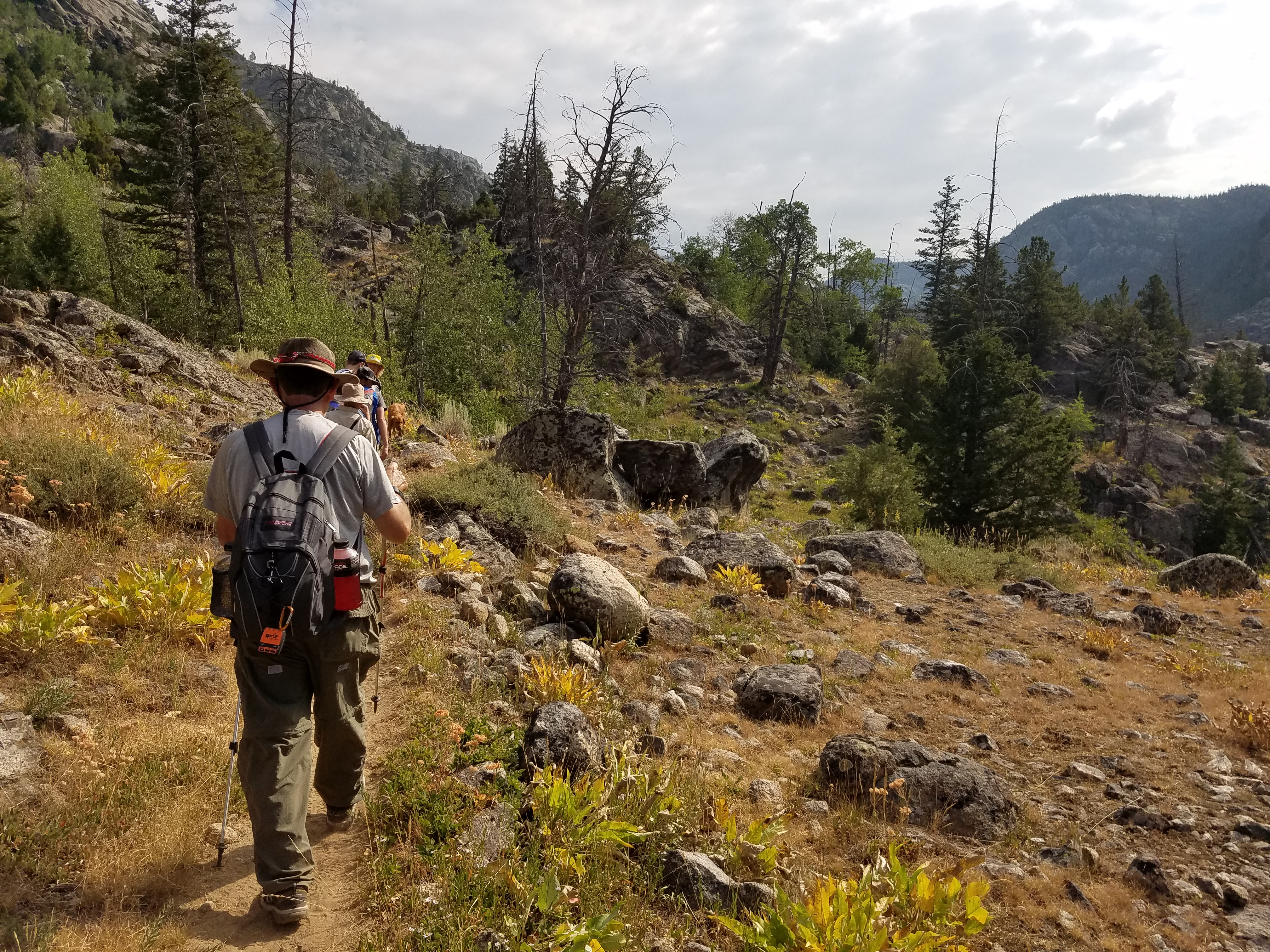 2017 Wind River Trip - Day 2 - Boulder Lake to Mt. Victor Basecamp (17.53 Miles, 4003 ft. Climb) (Wind River Range, Wyoming) 