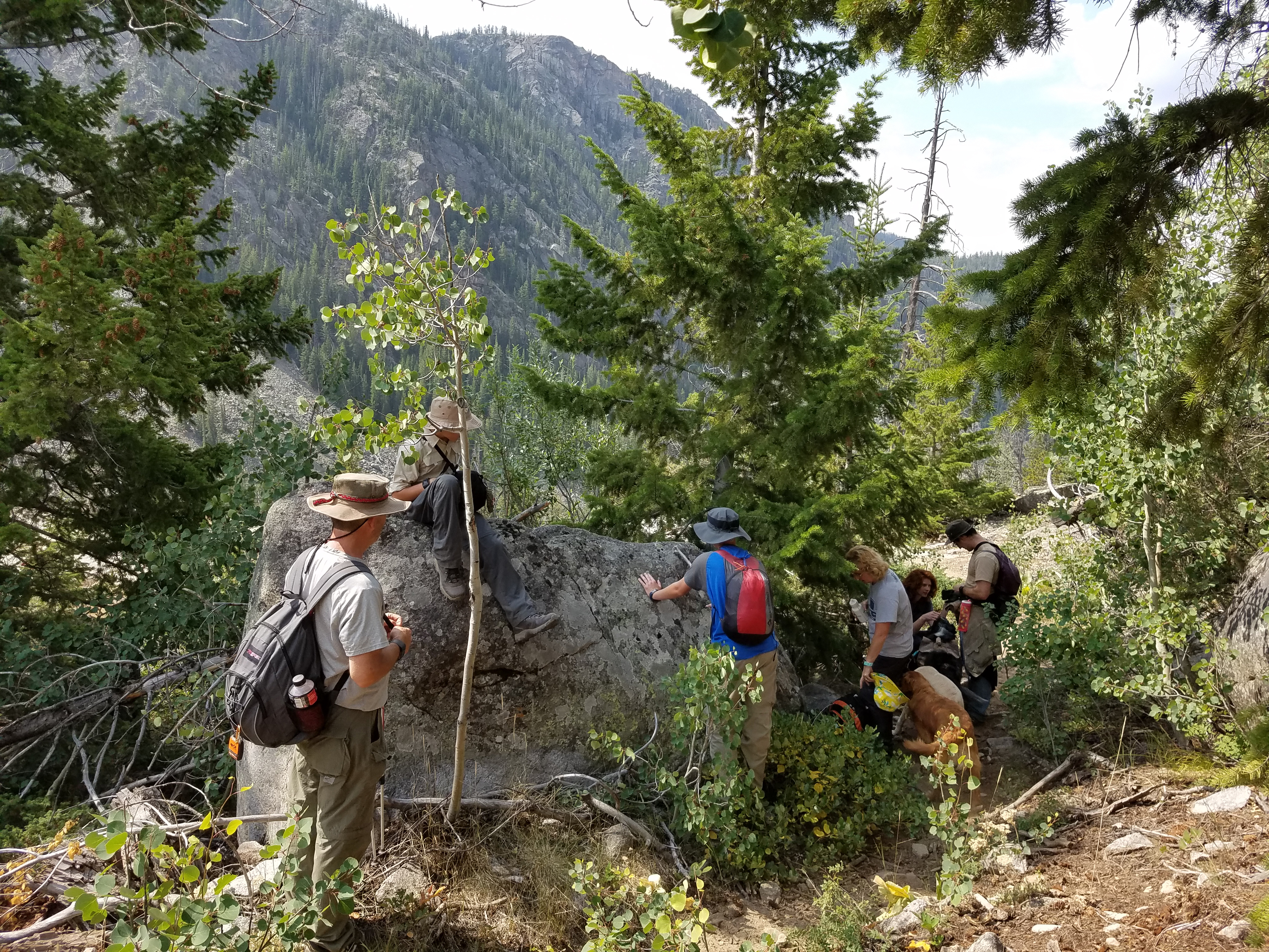 2017 Wind River Trip - Day 2 - Boulder Lake to Mt. Victor Basecamp (17.53 Miles, 4003 ft. Climb) (Wind River Range, Wyoming) 