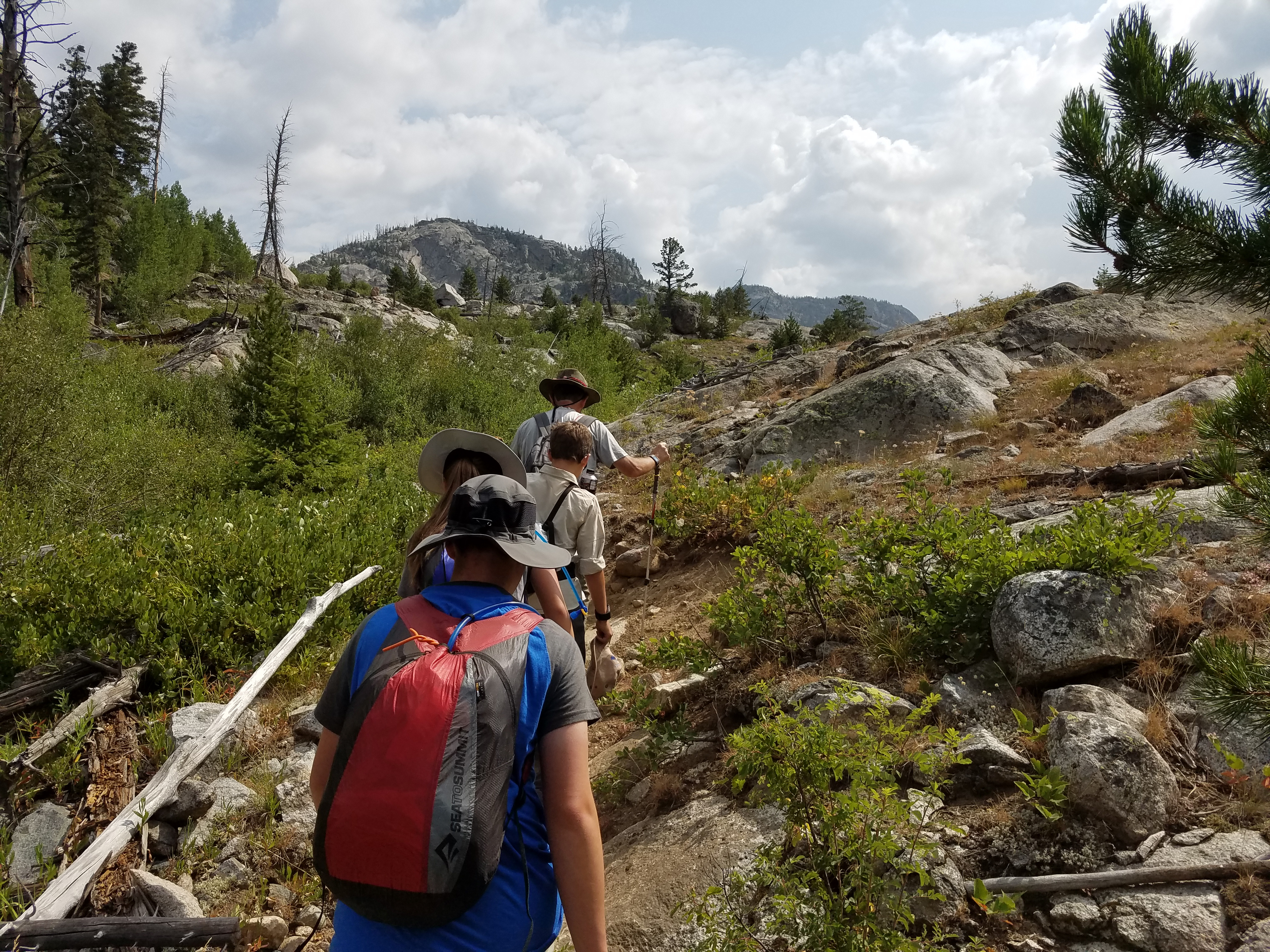 2017 Wind River Trip - Day 2 - Boulder Lake to Mt. Victor Basecamp (17.53 Miles, 4003 ft. Climb) (Wind River Range, Wyoming) 