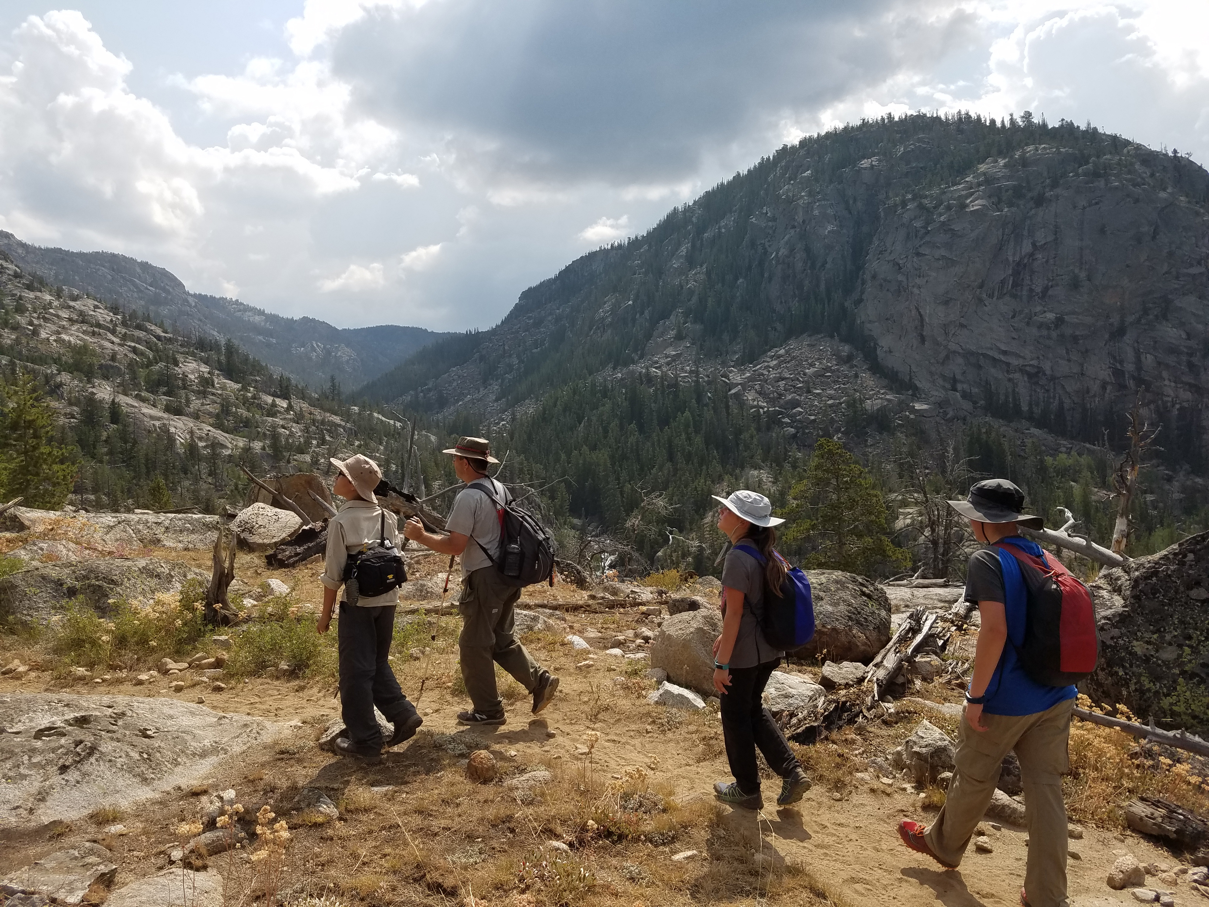 2017 Wind River Trip - Day 2 - Boulder Lake to Mt. Victor Basecamp (17.53 Miles, 4003 ft. Climb) (Wind River Range, Wyoming) 