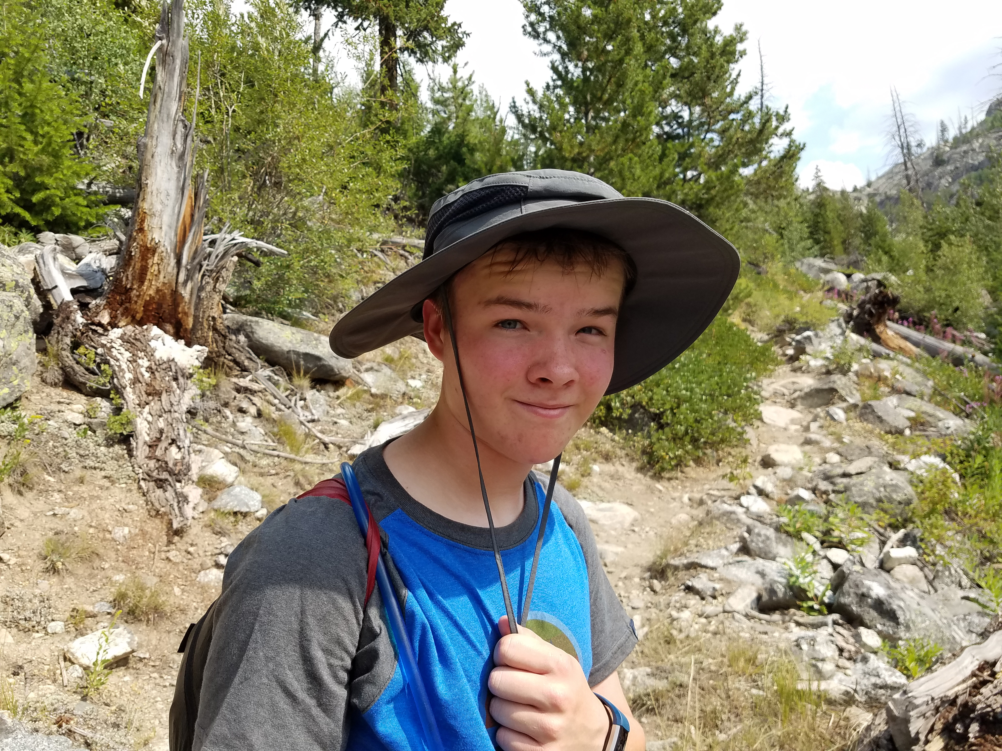 2017 Wind River Trip - Day 2 - Boulder Lake to Mt. Victor Basecamp (17.53 Miles, 4003 ft. Climb) (Wind River Range, Wyoming) 