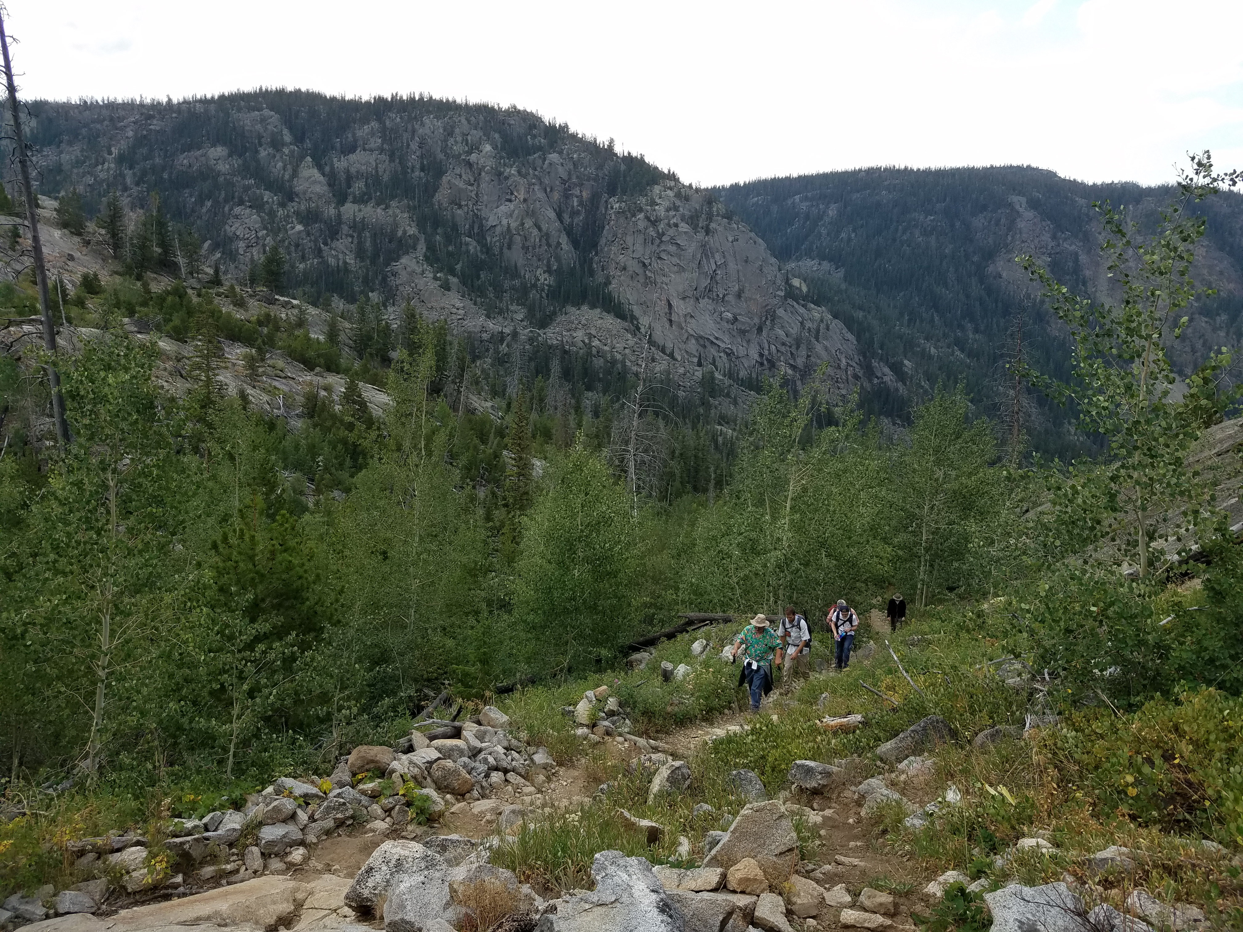 2017 Wind River Trip - Day 2 - Boulder Lake to Mt. Victor Basecamp (17.53 Miles, 4003 ft. Climb) (Wind River Range, Wyoming) 