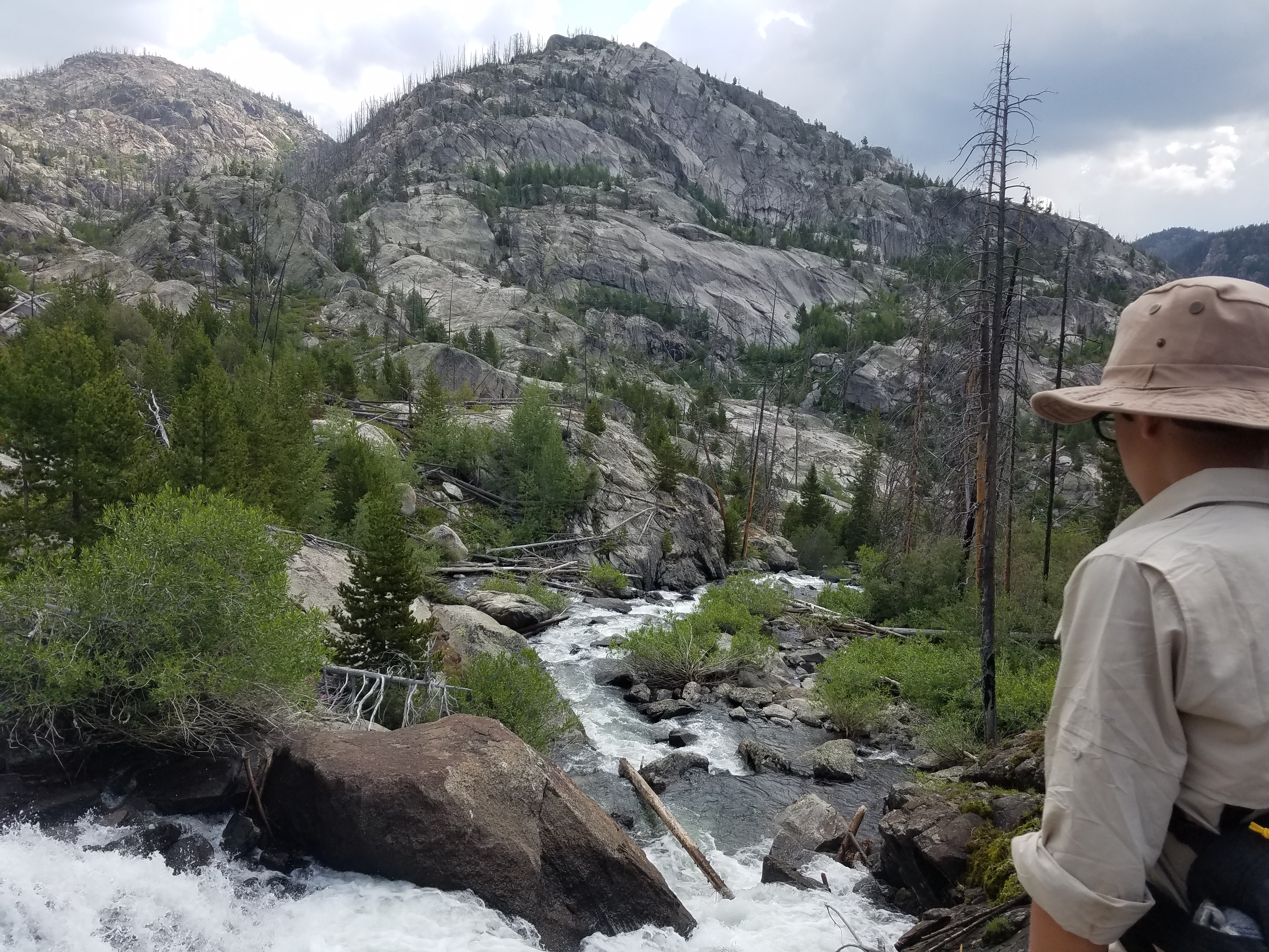 2017 Wind River Trip - Day 2 - Boulder Lake to Mt. Victor Basecamp (17.53 Miles, 4003 ft. Climb) (Wind River Range, Wyoming) 