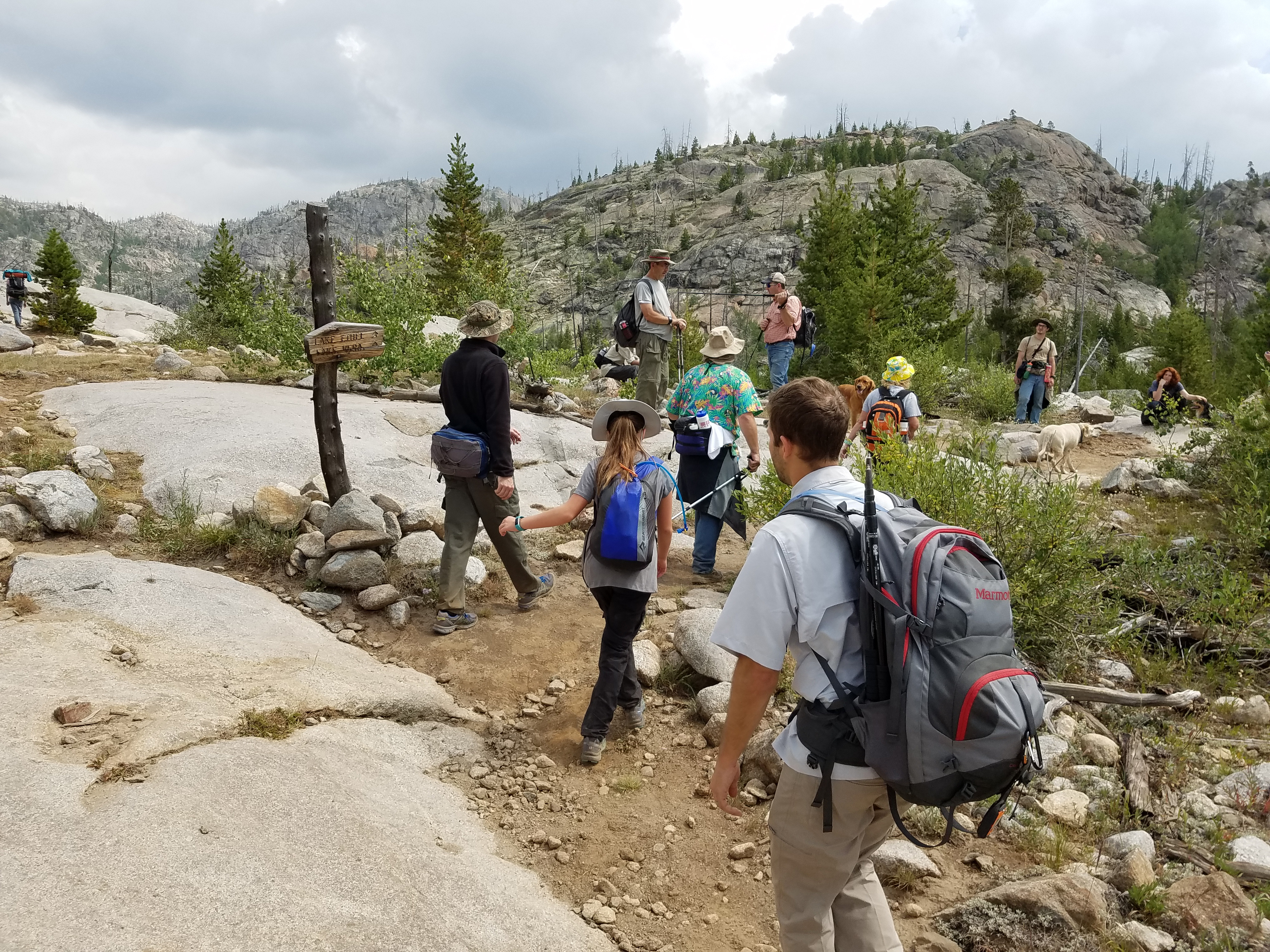 2017 Wind River Trip - Day 2 - Boulder Lake to Mt. Victor Basecamp (17.53 Miles, 4003 ft. Climb) (Wind River Range, Wyoming) 