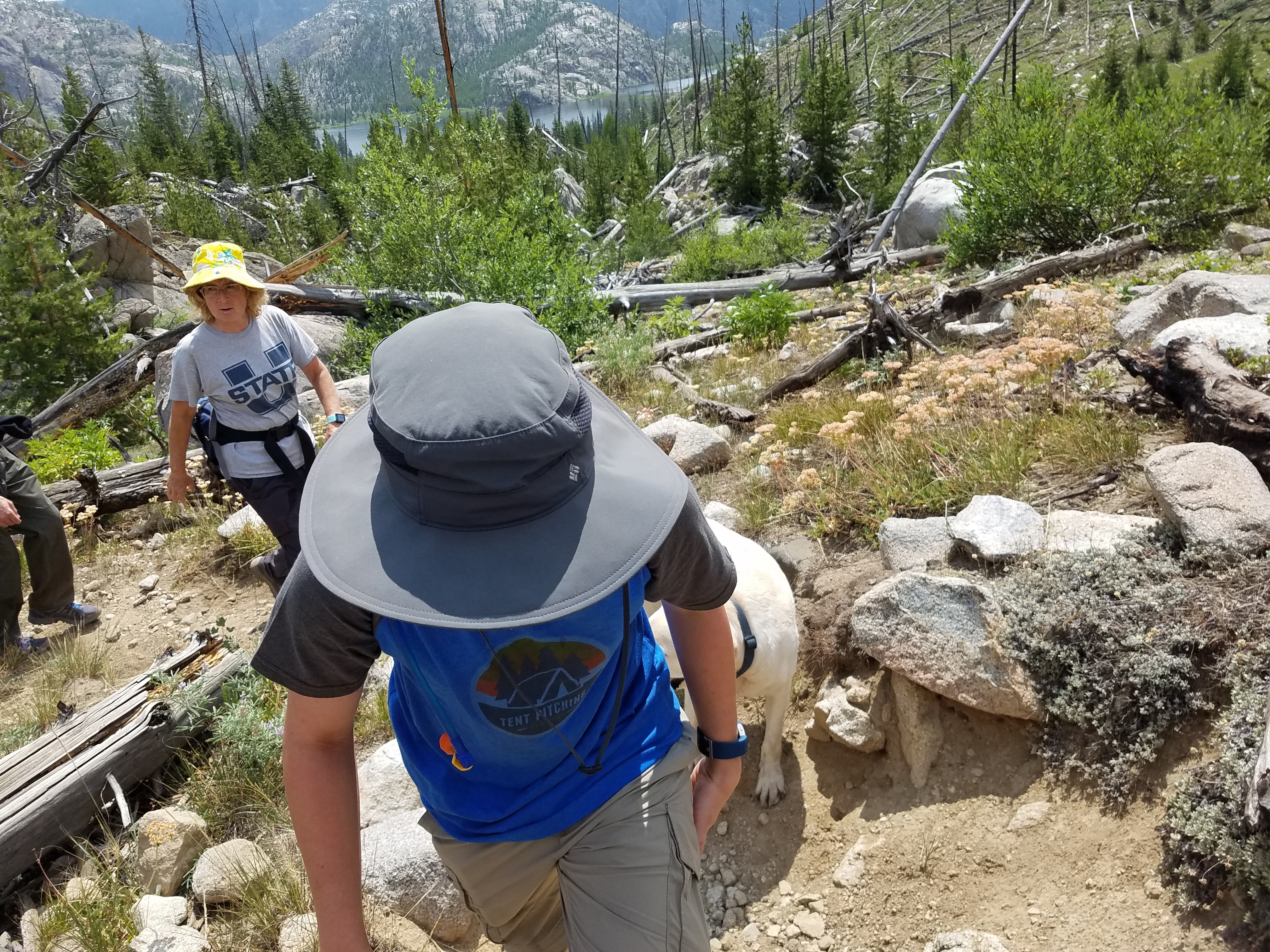 2017 Wind River Trip - Day 2 - Boulder Lake to Mt. Victor Basecamp (17.53 Miles, 4003 ft. Climb) (Wind River Range, Wyoming) 